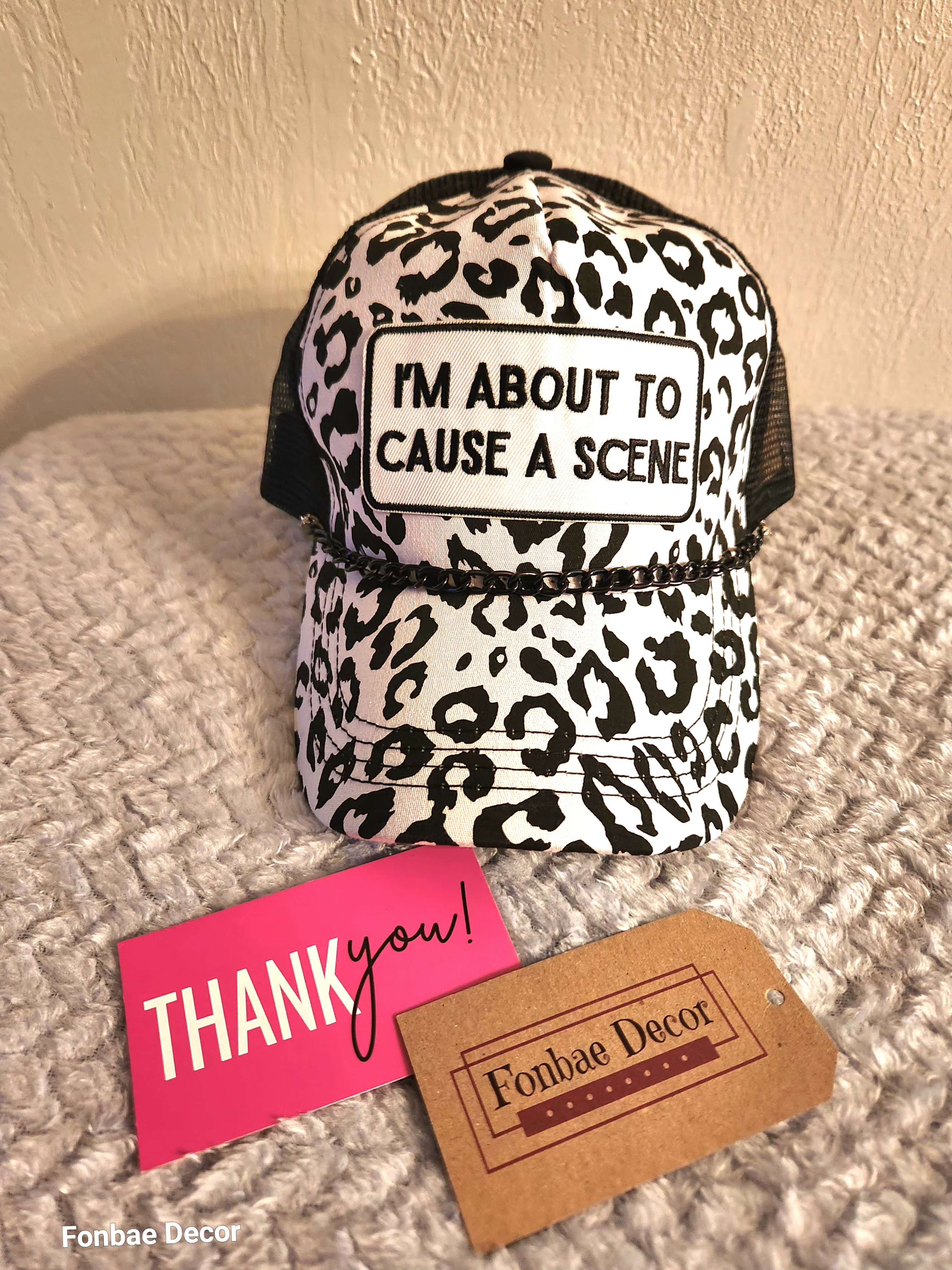 I'm About to Cause a Scene Leopard Print Cap