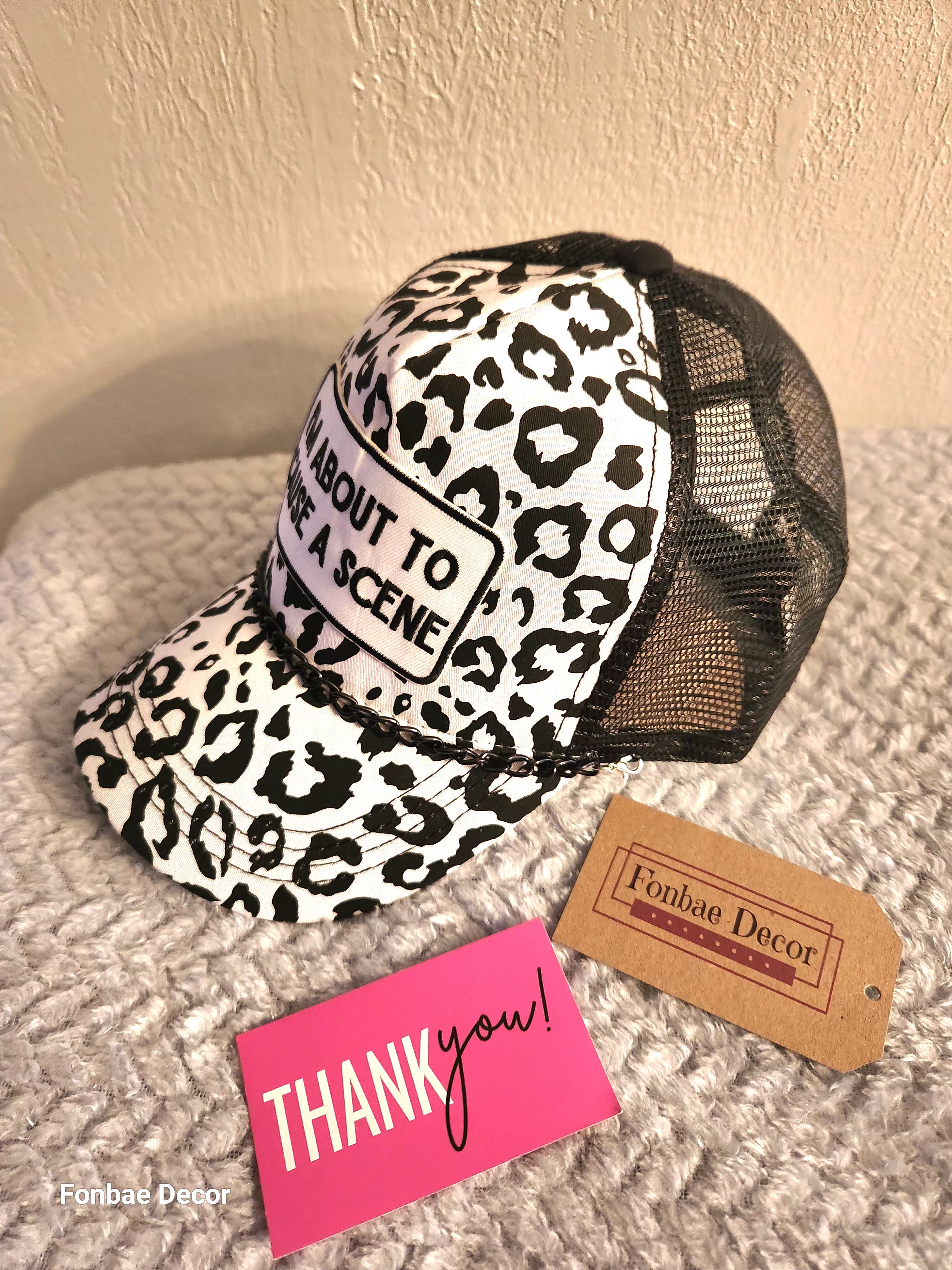 I'm About to Cause a Scene Leopard Print Cap