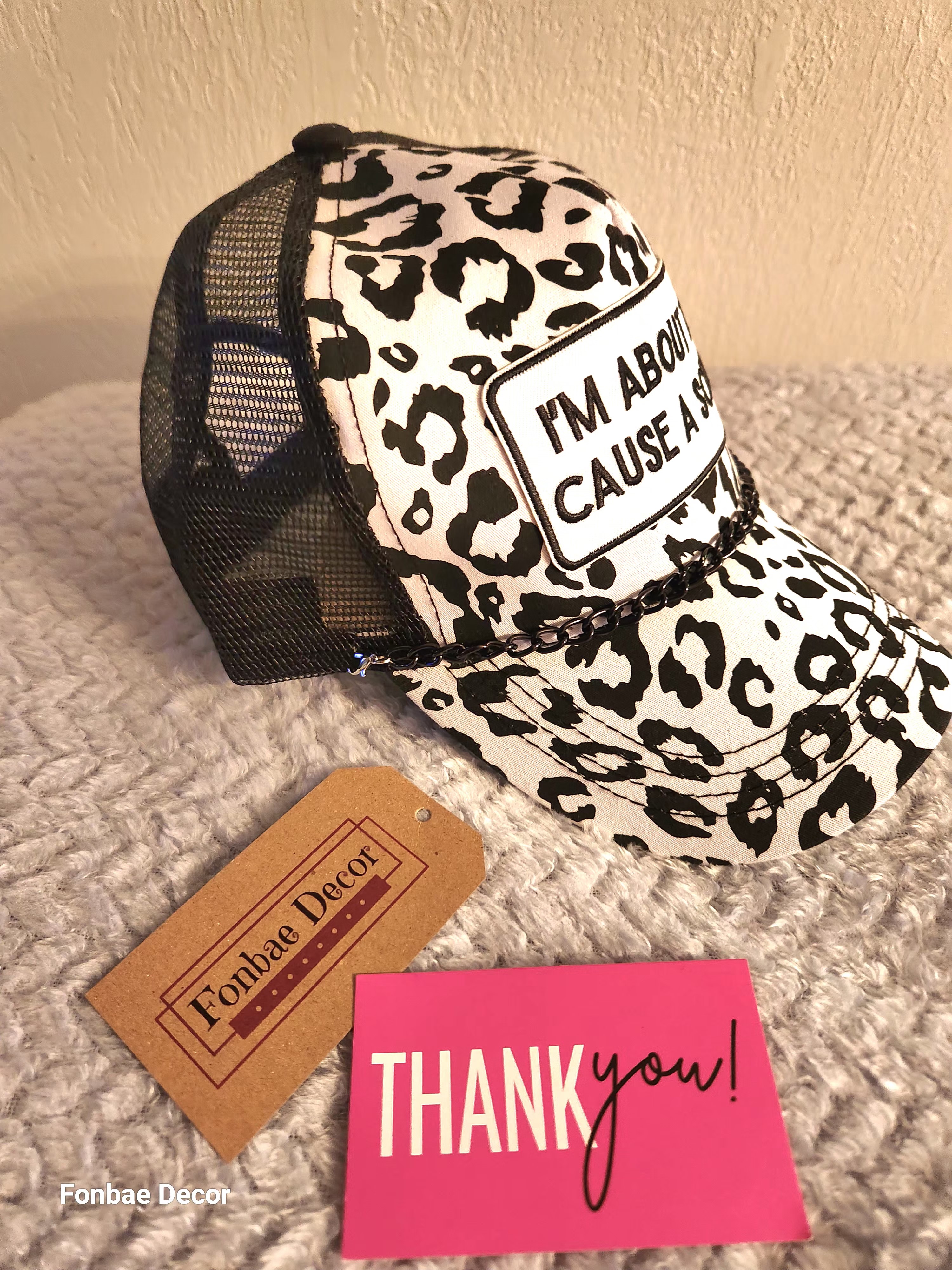 I'm About to Cause a Scene Leopard Print Cap