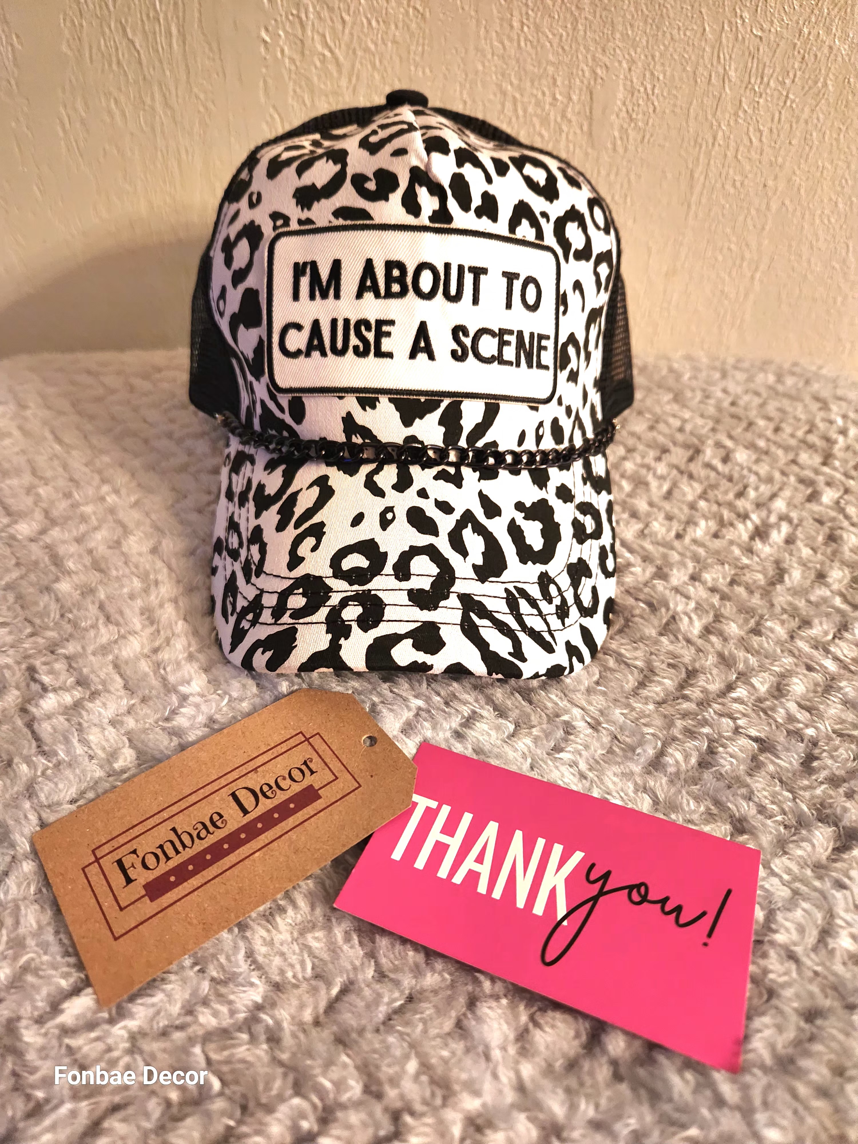 I'm About to Cause a Scene Leopard Print Cap