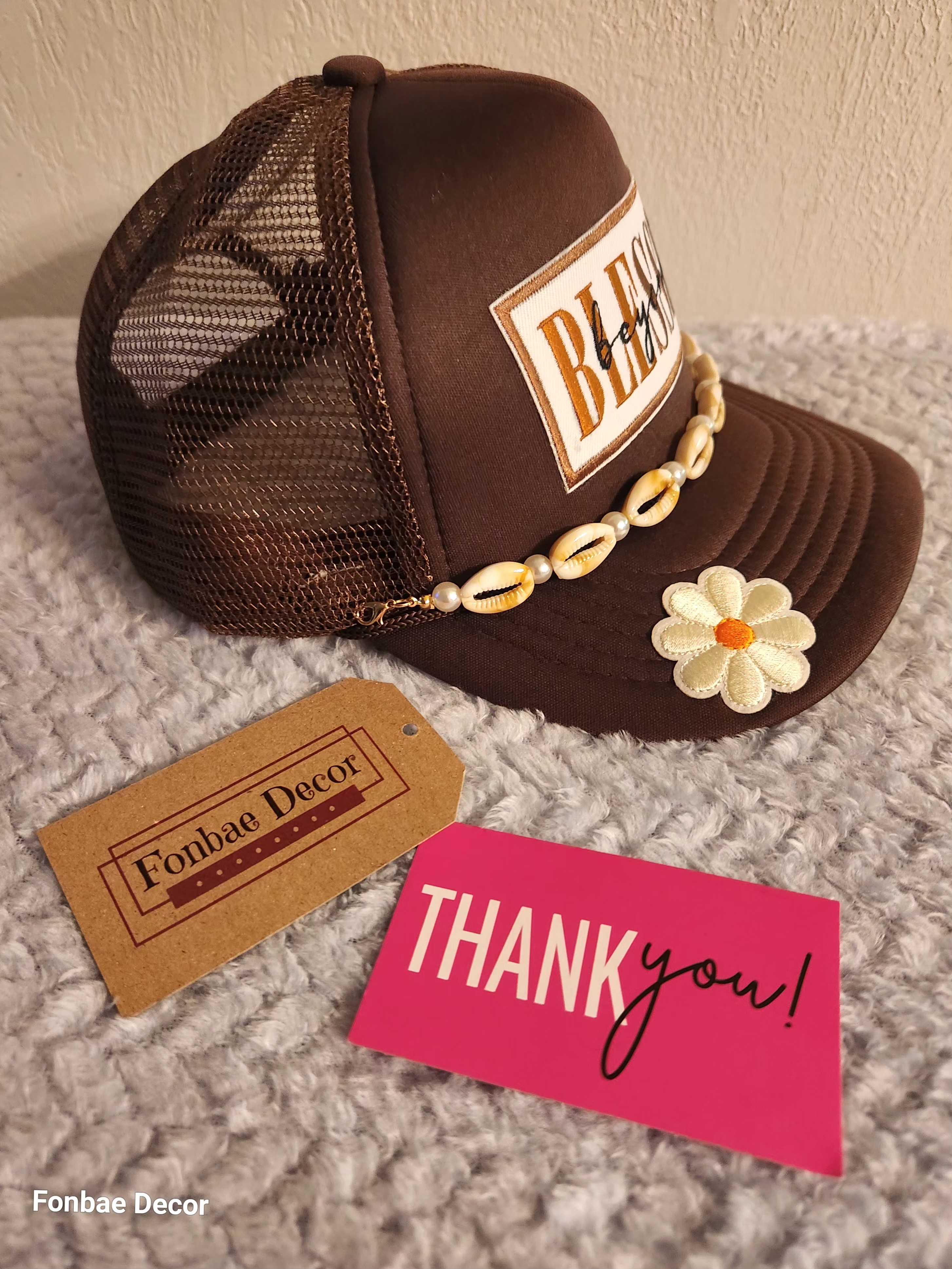 Blessed Baseball Cap with Shell Chain