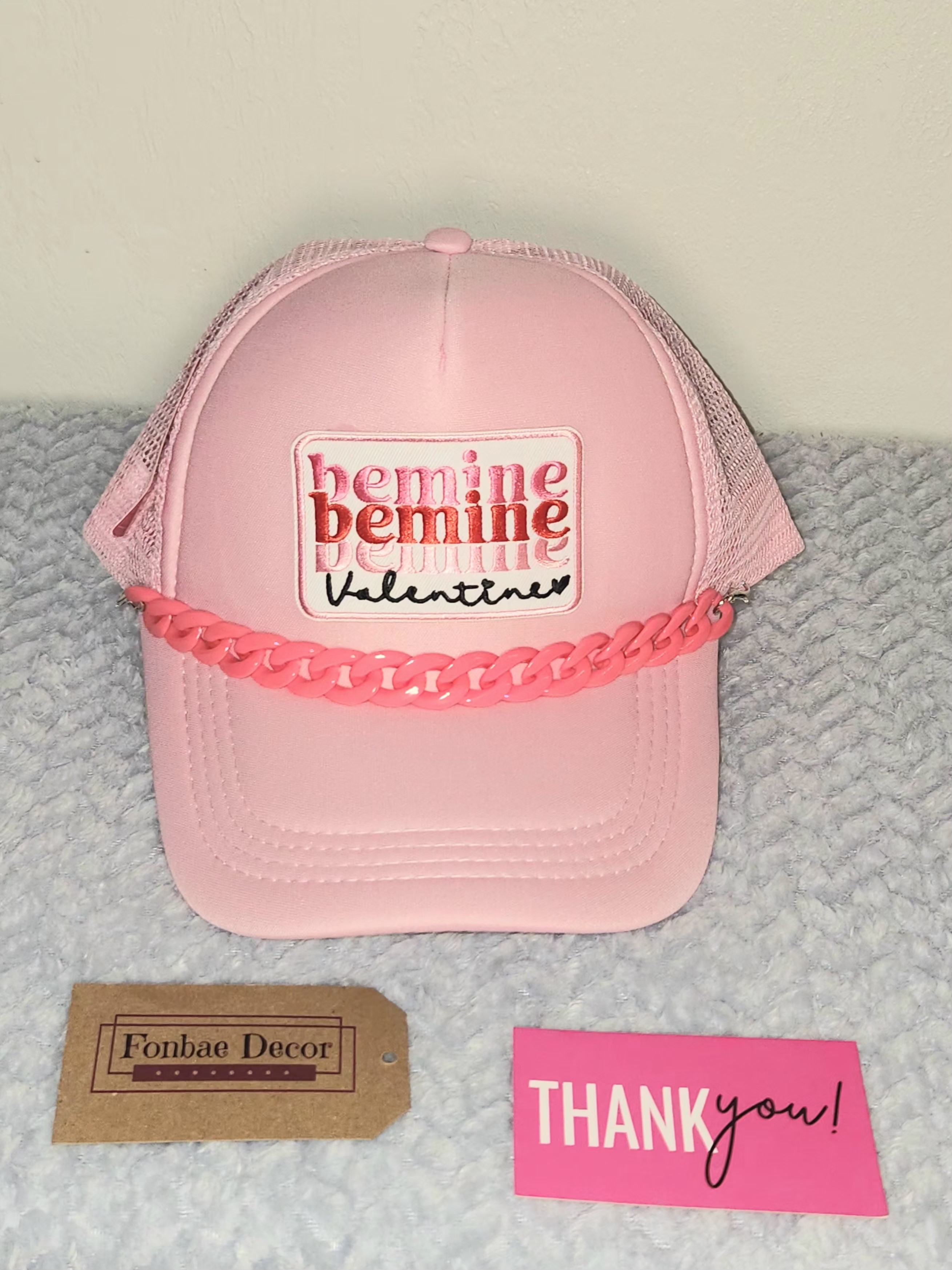 Pink Be Mine Valentine's Trucker Cap