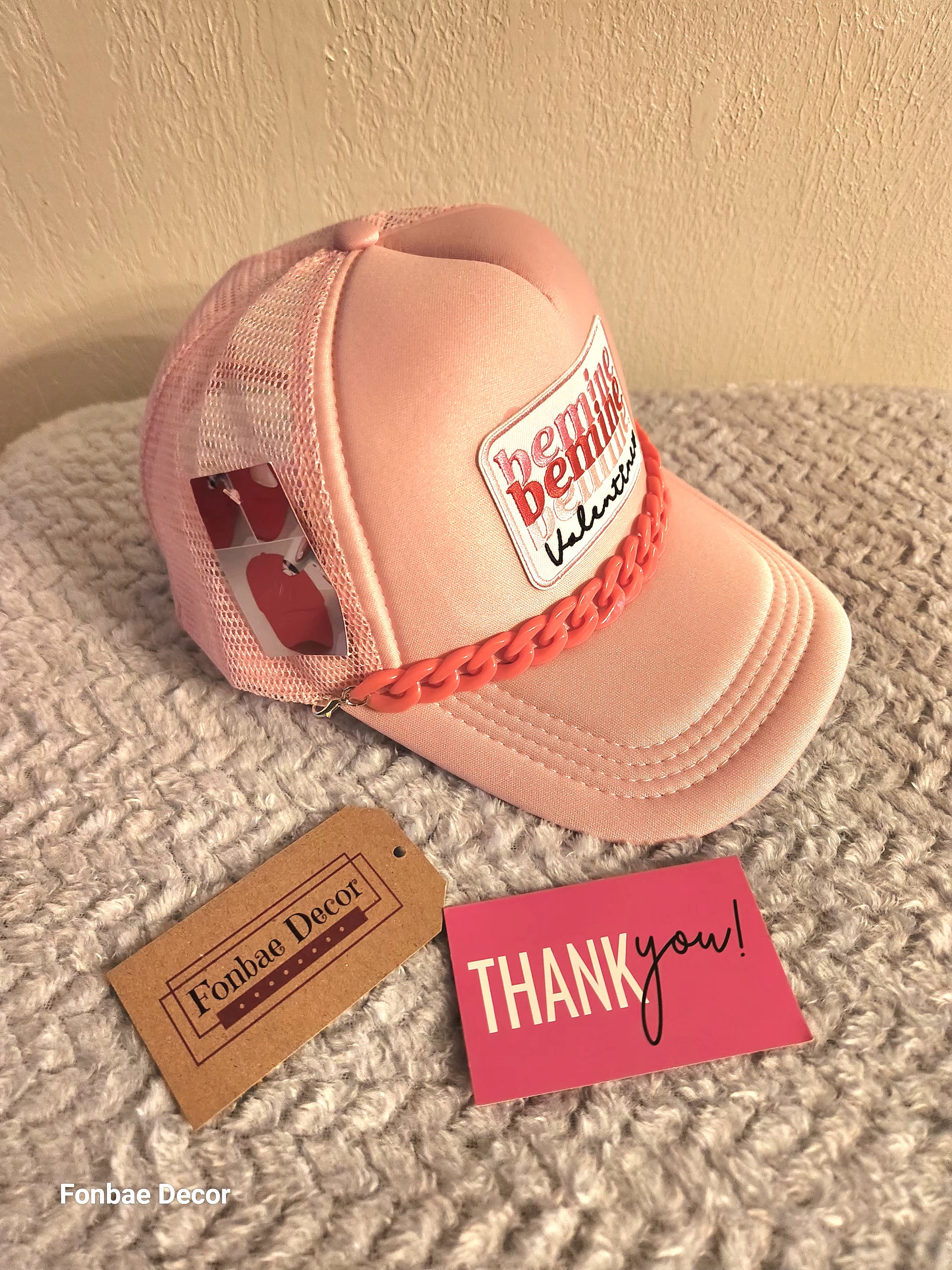 Pink Be Mine Valentine's Trucker Cap