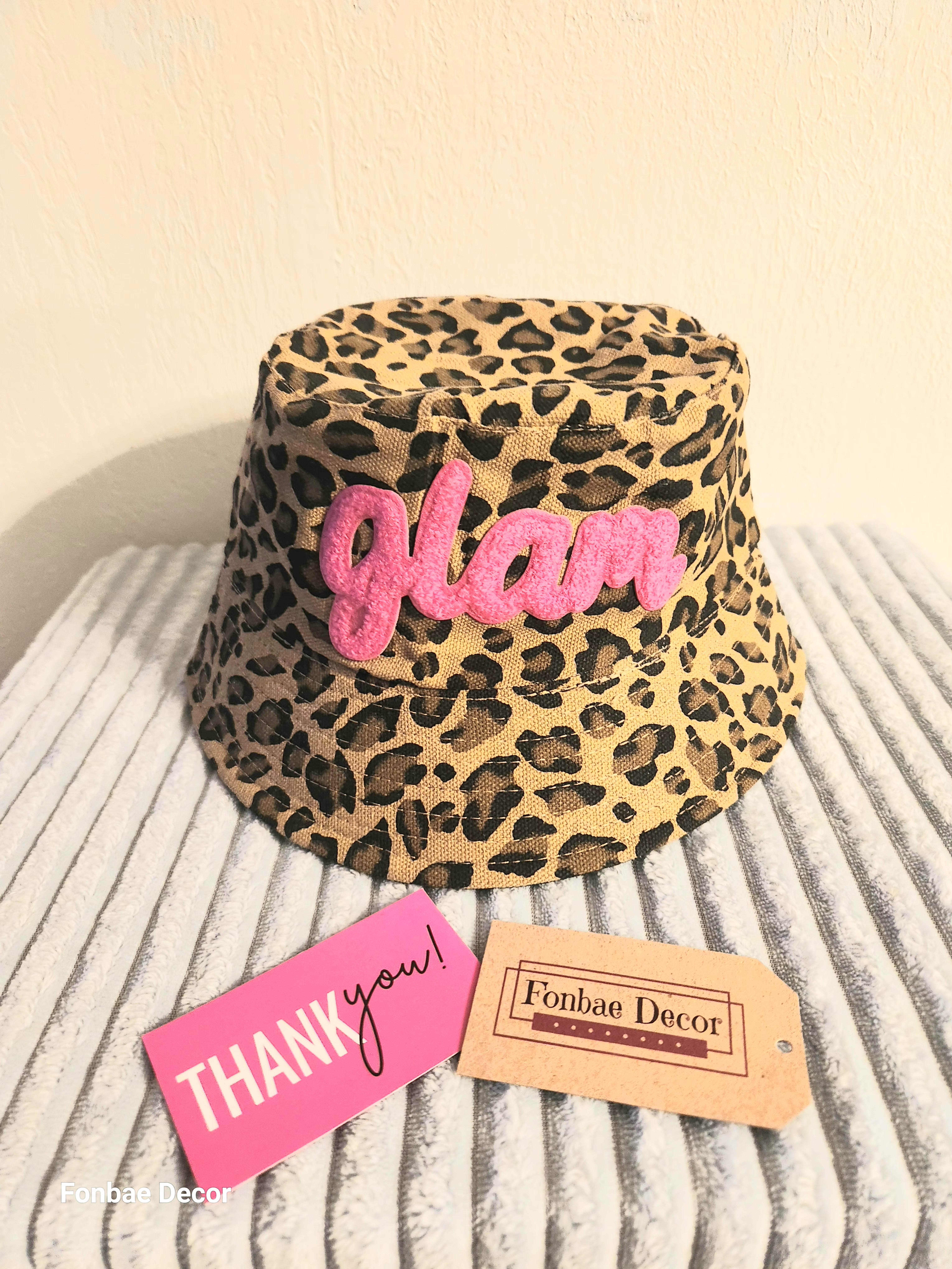 Glam Leopard Print Bucket Hat