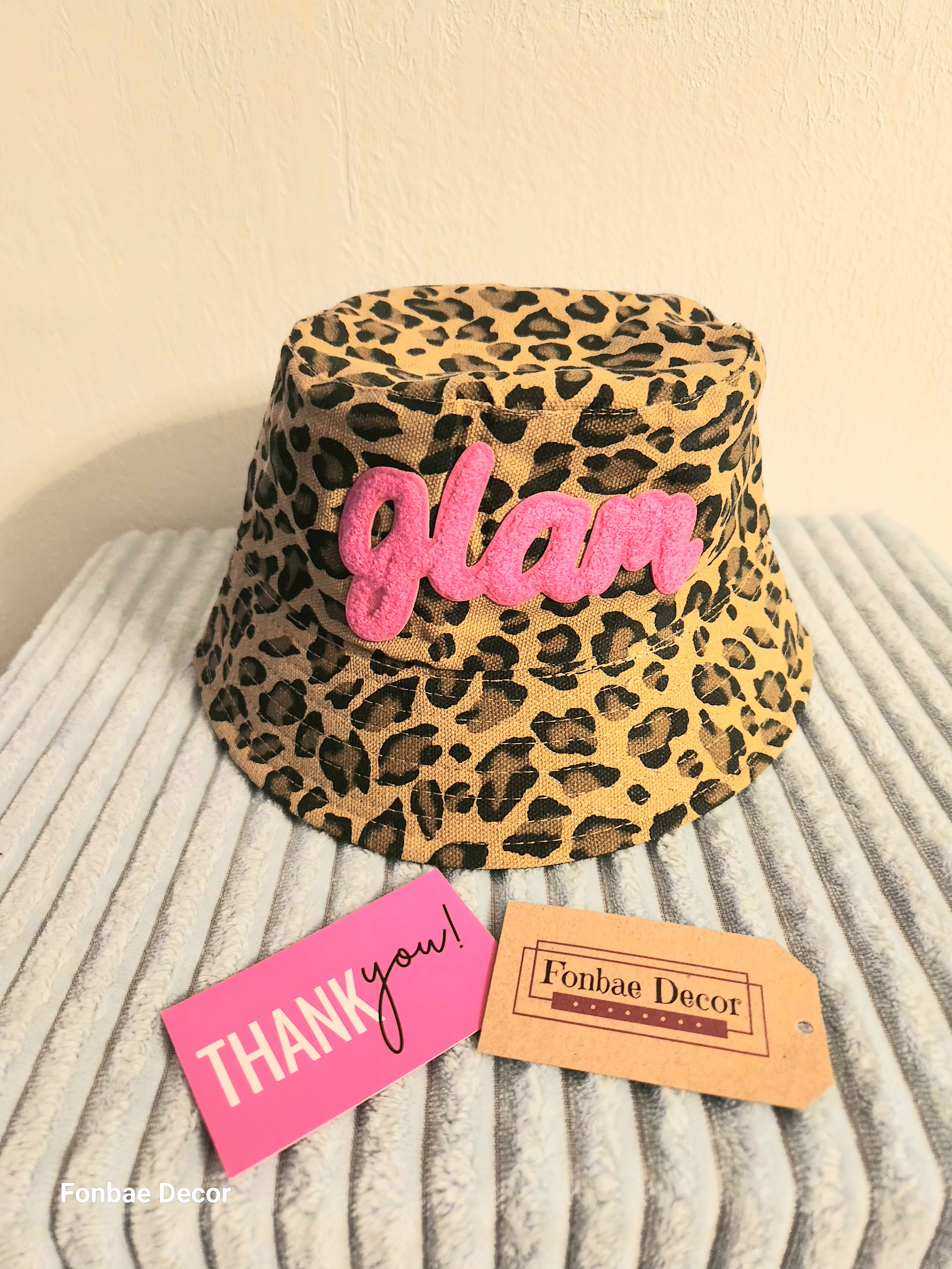 Glam Leopard Print Bucket Hat