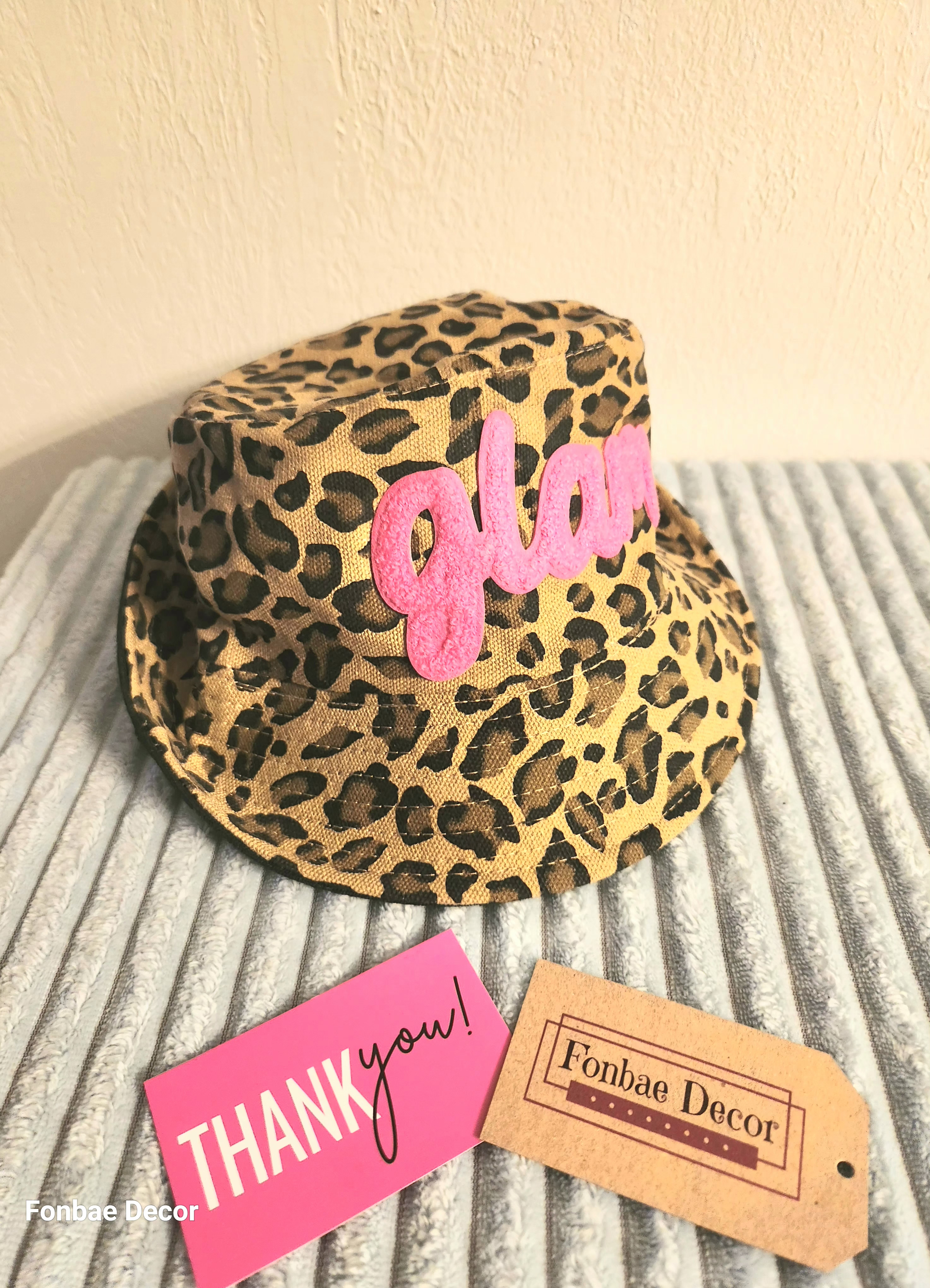 Glam Leopard Print Bucket Hat