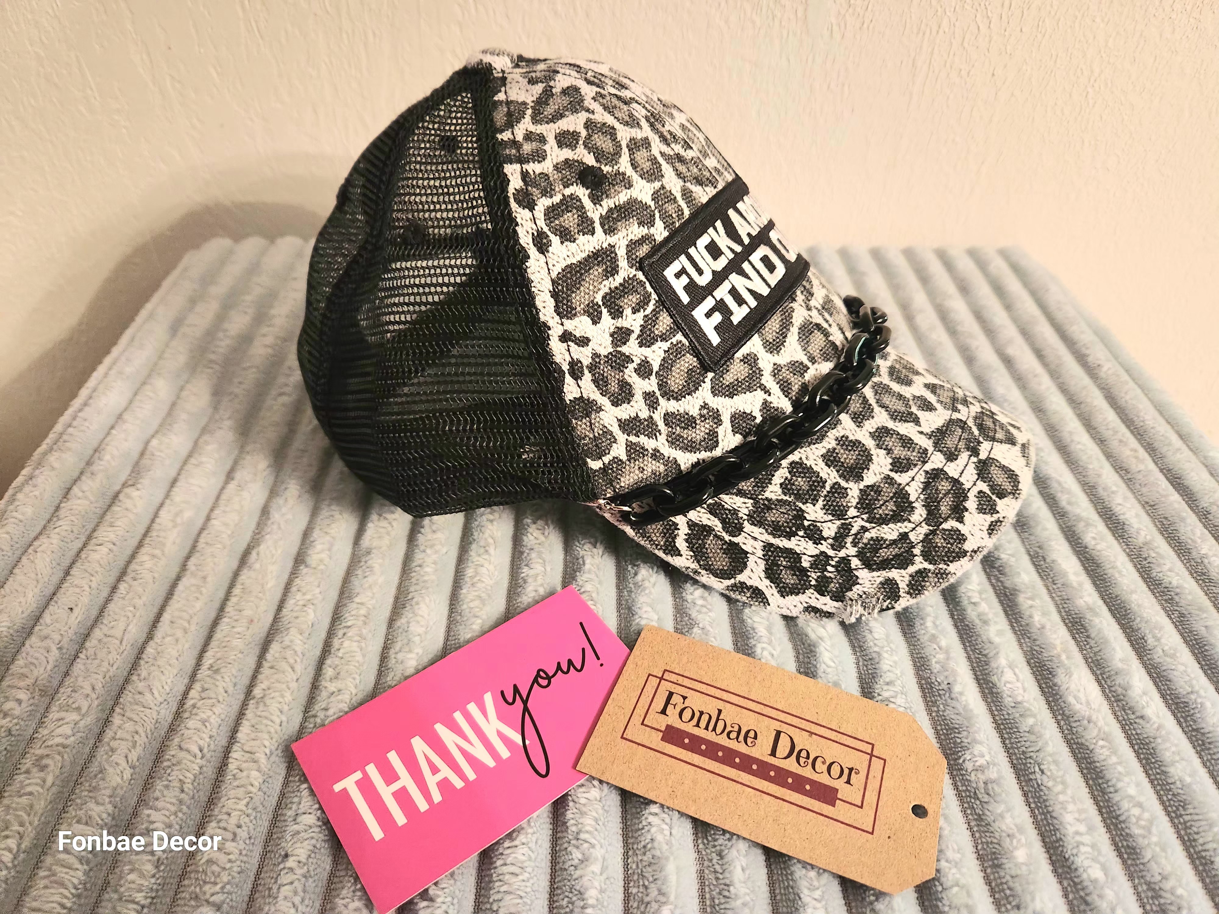 Leopard Print Trucker Cap (Explicit)