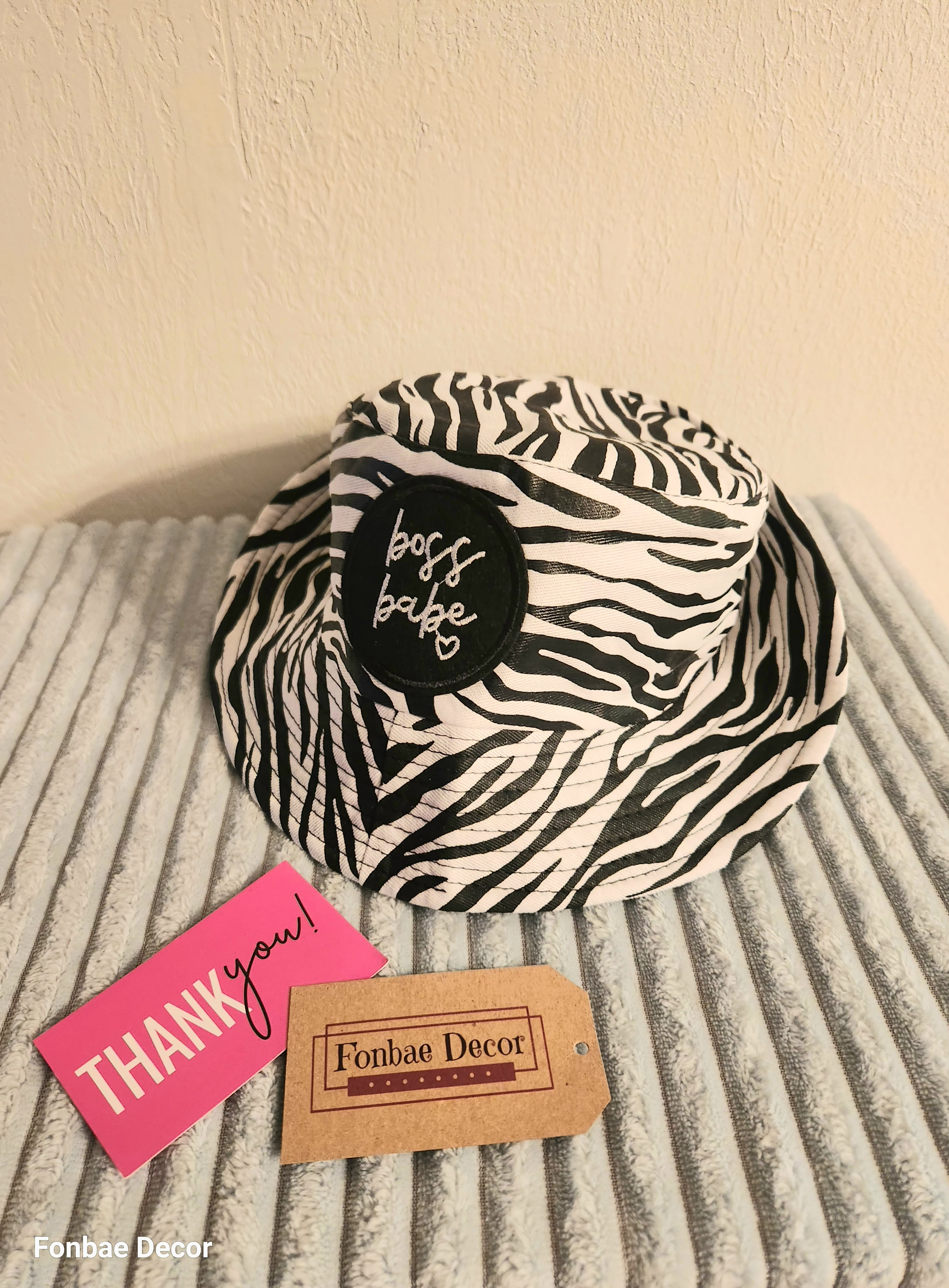 Zebra Print Boss Babe Bucket Hat