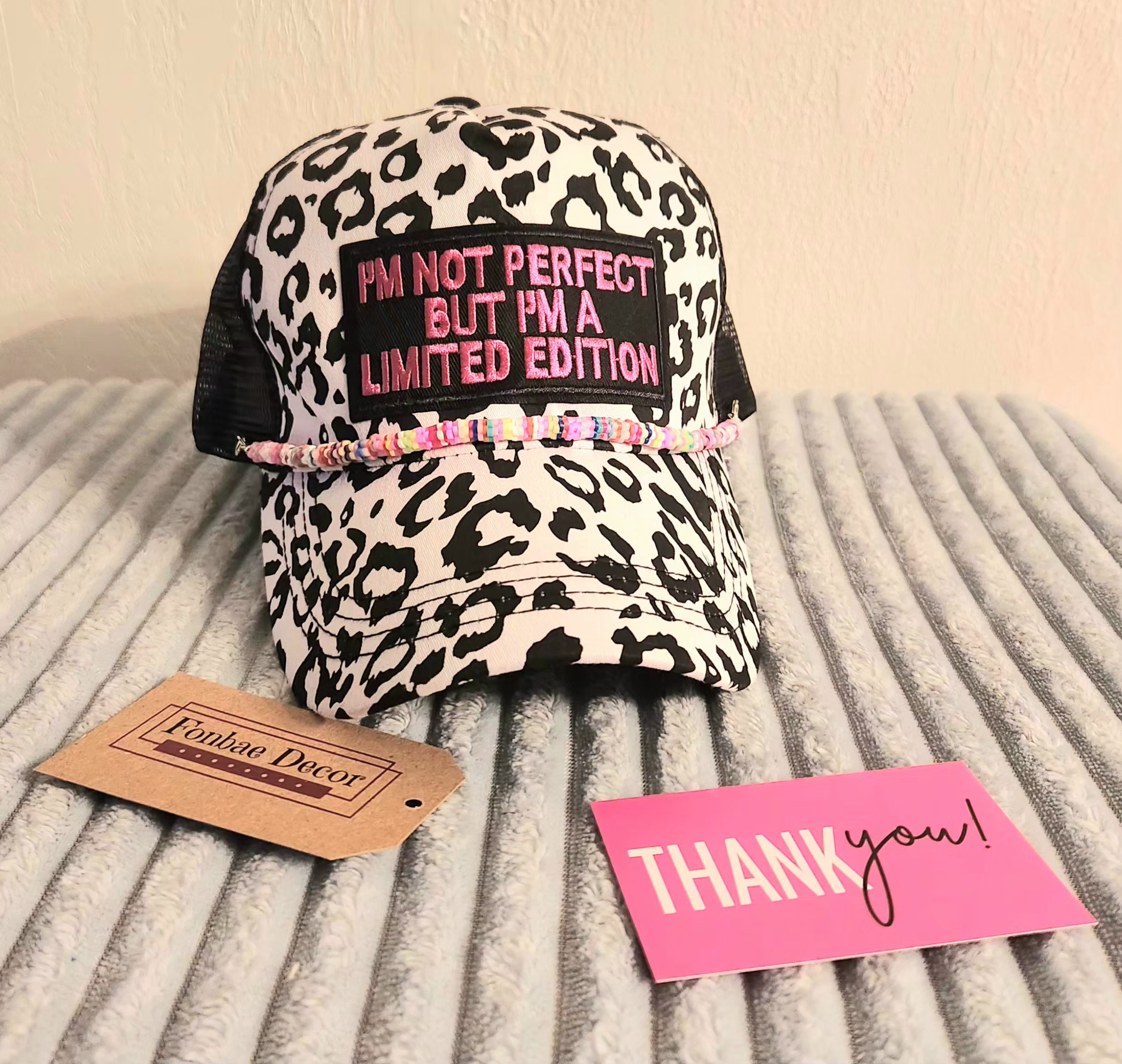 Limited Edition Leopard Zebra Print Trucker Cap