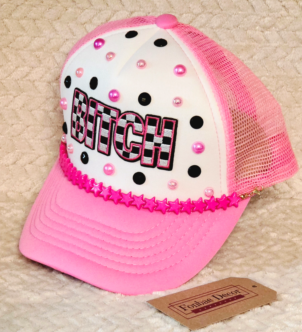 B*tch Pink Trucker Cap: Statement Cap