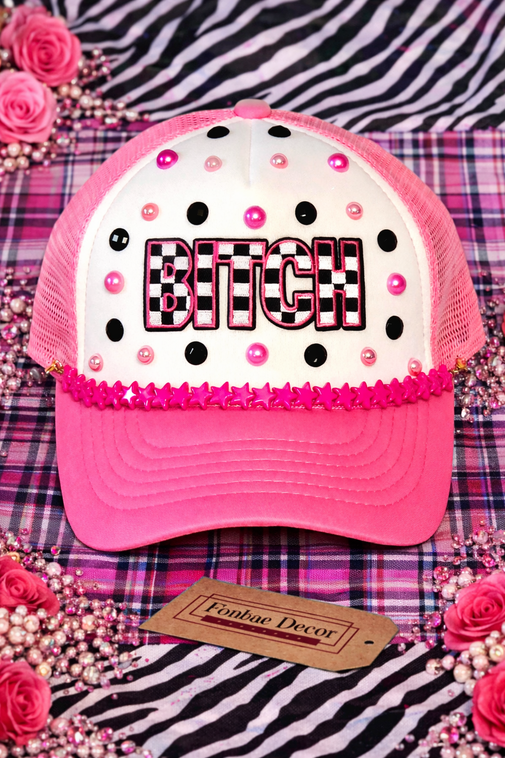 B*tch Pink Trucker Cap: Statement Cap