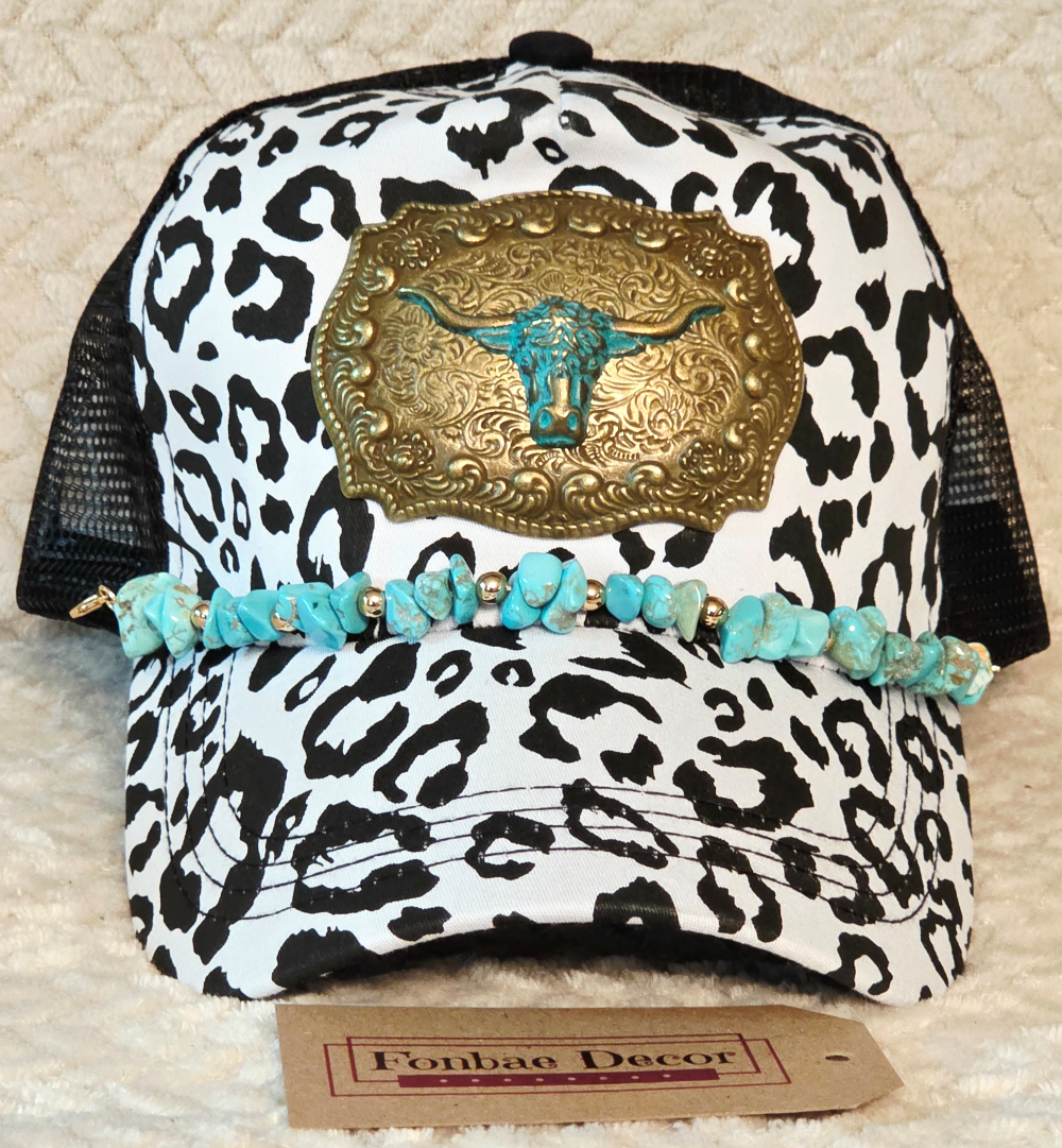 Western Bull Leopard Trucker Cap