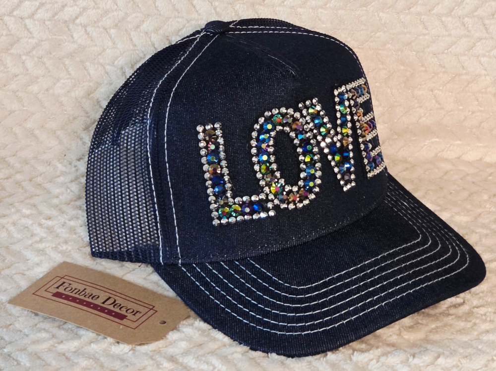 Colorful Love Denim Trucker Cap