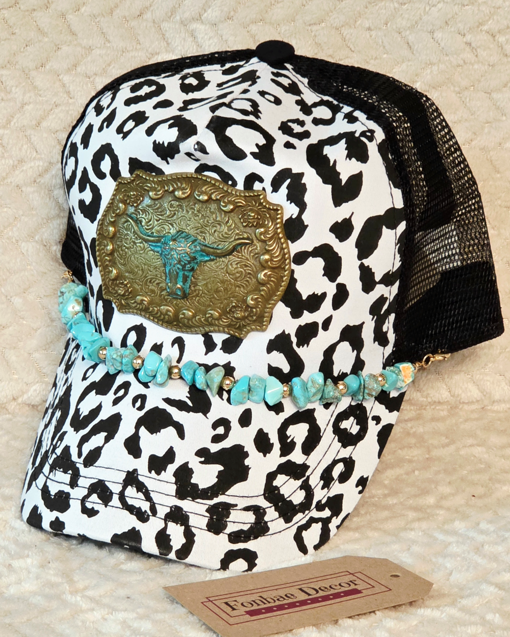 Western Bull Leopard Trucker Cap