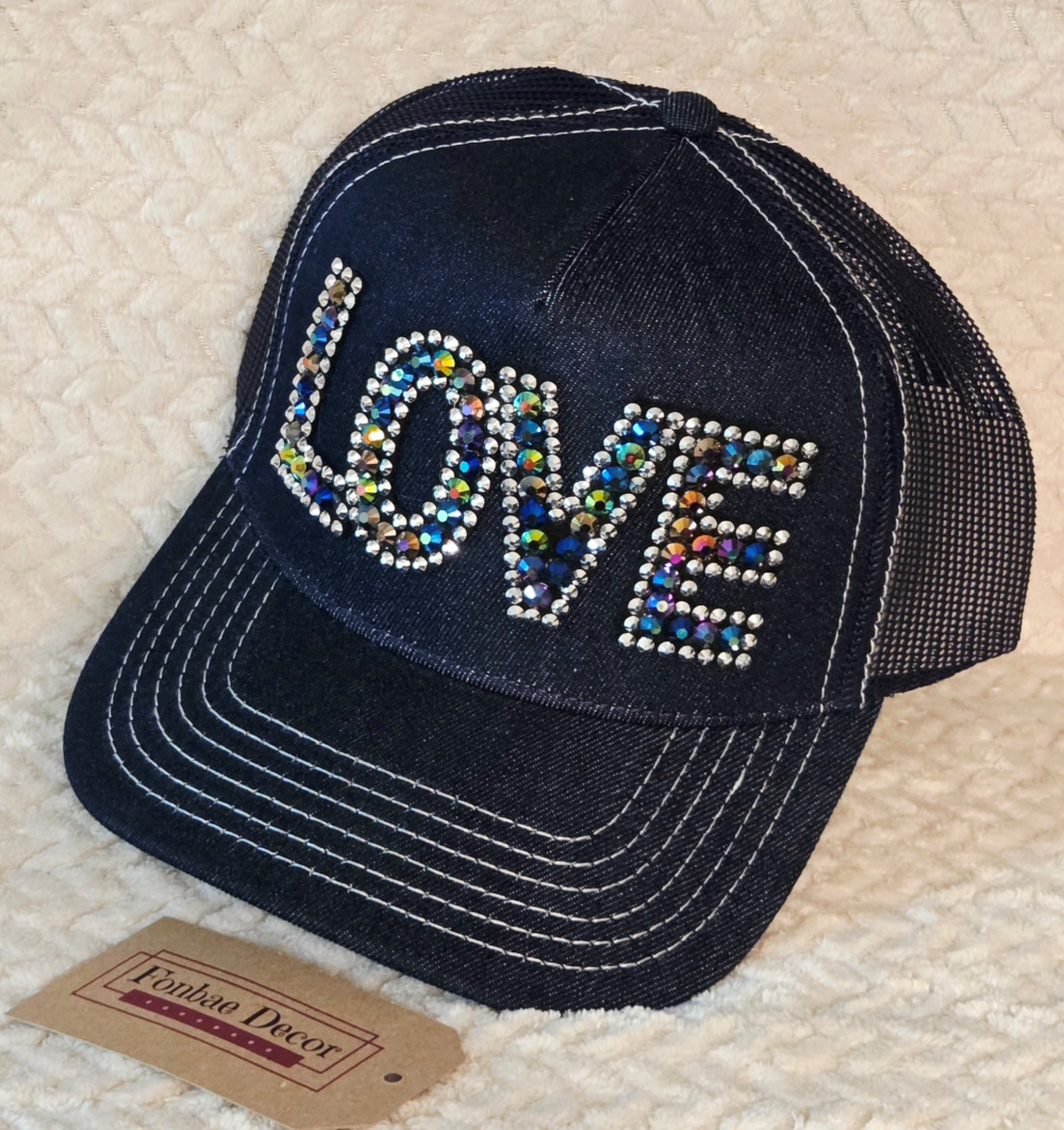 Colorful Love Denim Trucker Cap