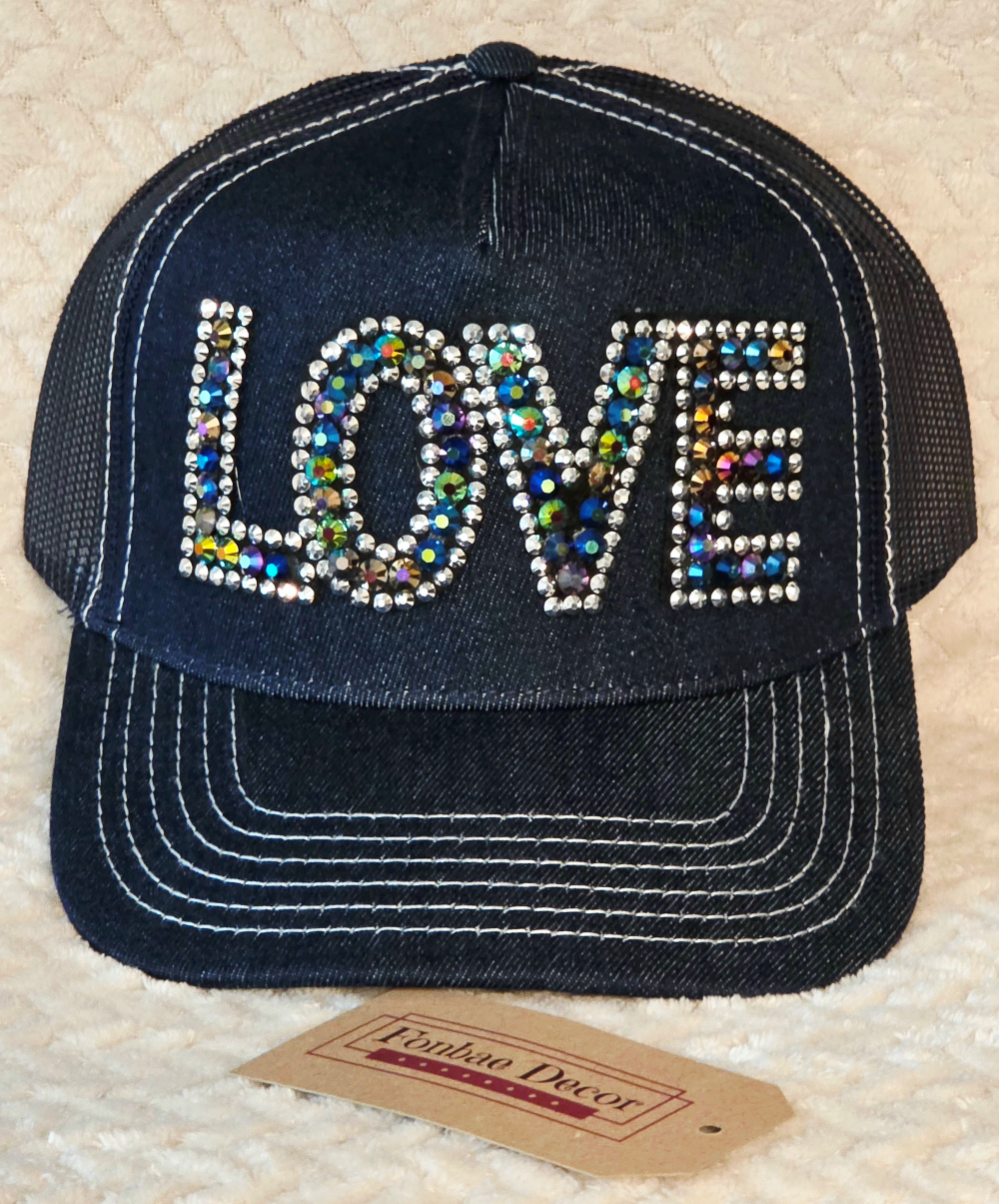 Colorful Love Denim Trucker Cap