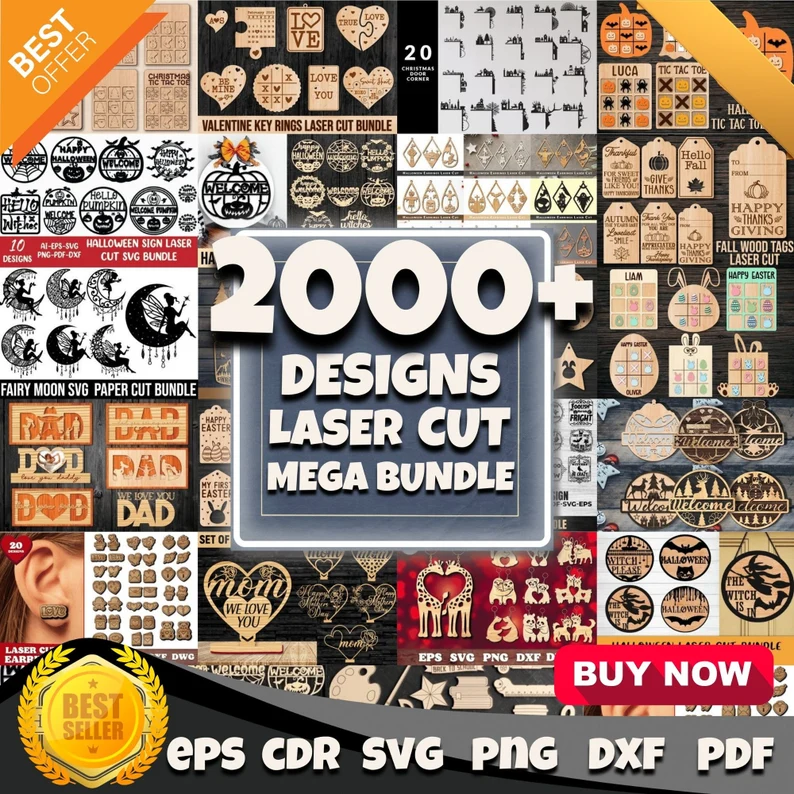 Laser-Cut Design Mega Bundle: 900,000+ Unique Patterns for Every Creative Project!