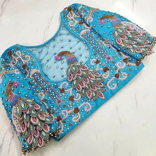 Embroidered Peacock Blouse