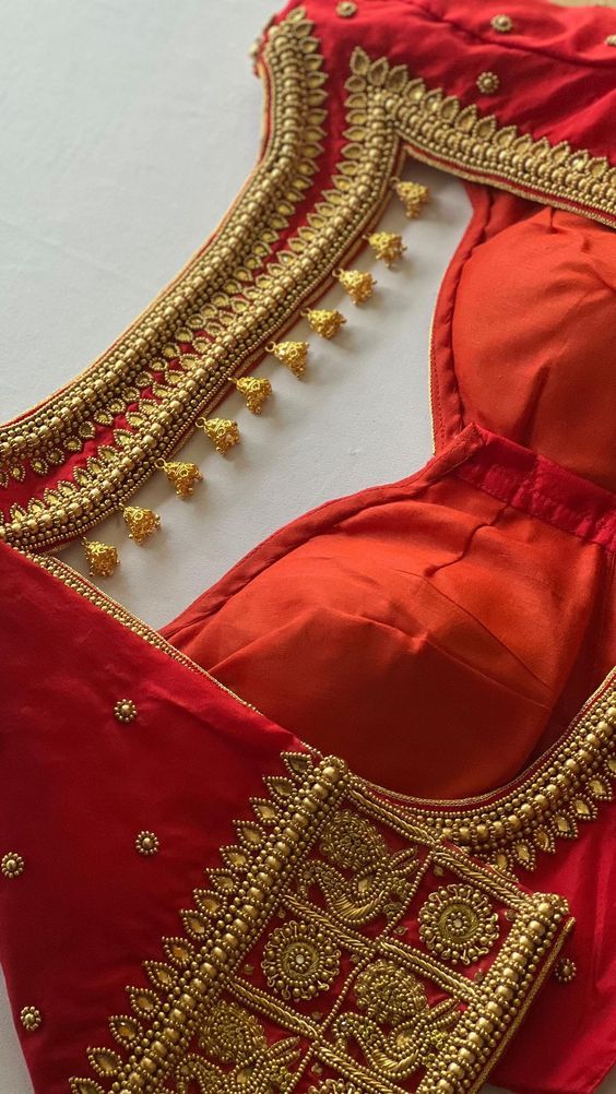 Embroidered Red Blouse