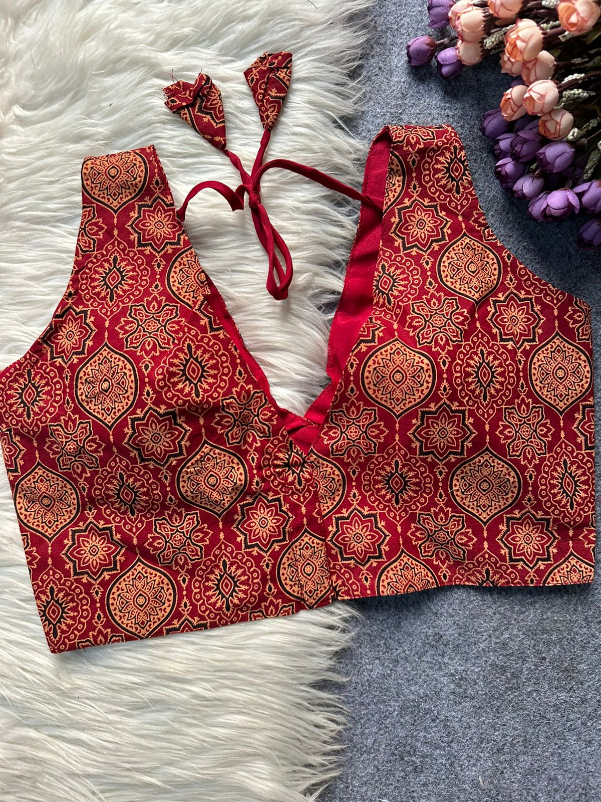 Printed Cotton Blouses with multi Color