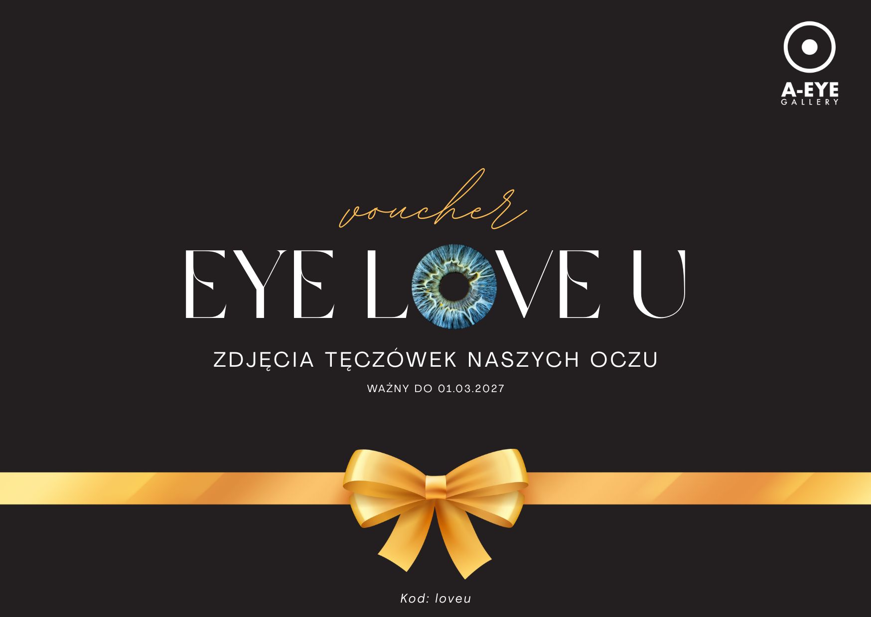 Voucher: zdjęcie tęczówki oka dla pary (duże)
