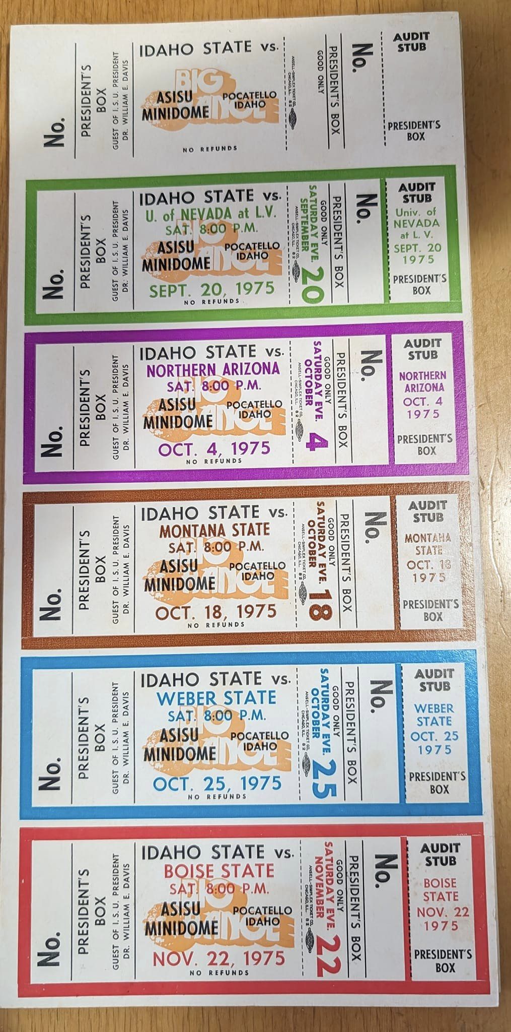 1975 Idaho State Bengals (Presidents Box)