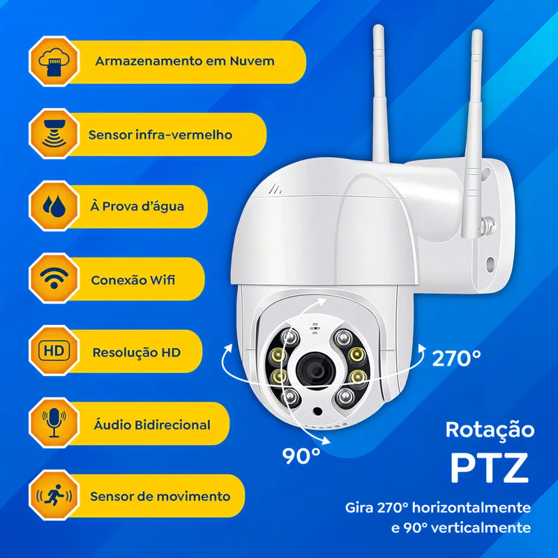 Kit 2câmera Ip Icsee Prova D'água Infravermelho Externa Wifi - HW