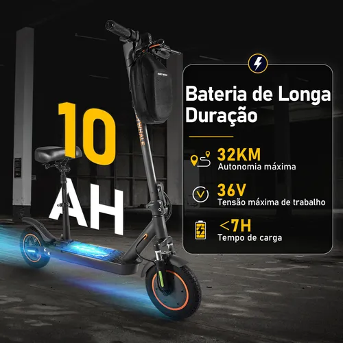 HONEYWHALE M2 MAX-B Patinete Elétrico Dobrável para Adultos com Assento, Motor de 500W, Velocidade Máxima de 32 km/h, Autonomia Máxima de 32km, Scooter Elétrica com Aplicativo Bluetoot