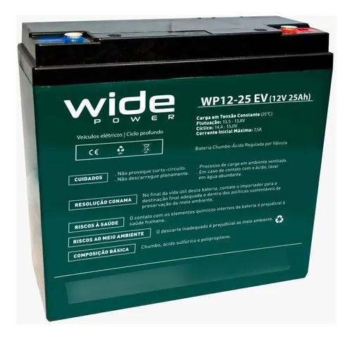 Bateria Wide 12v 25ah Ciclo Profundo 6 Dzm 18, 6 Dzm 20