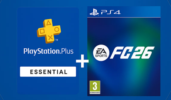 Pack PlayStation Plus Essential + EA Sports FC 26 para PS4