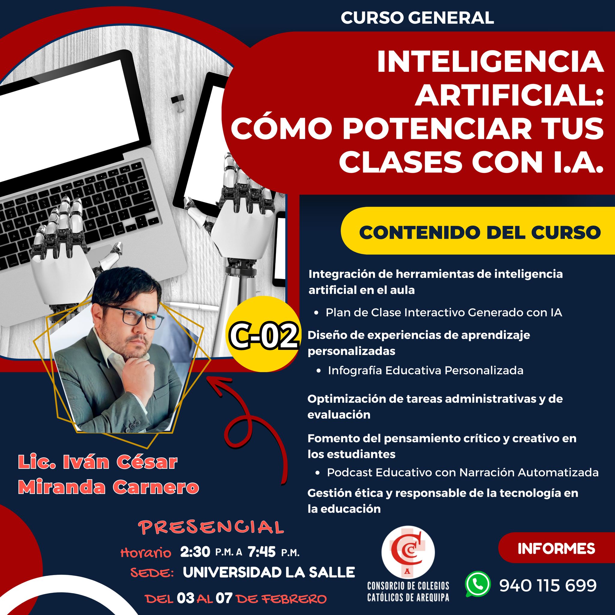 C-02: INTELIGENCIA ARTIFICIAL: CÓMO POTENCIAR TUS CLASES CON I.A.