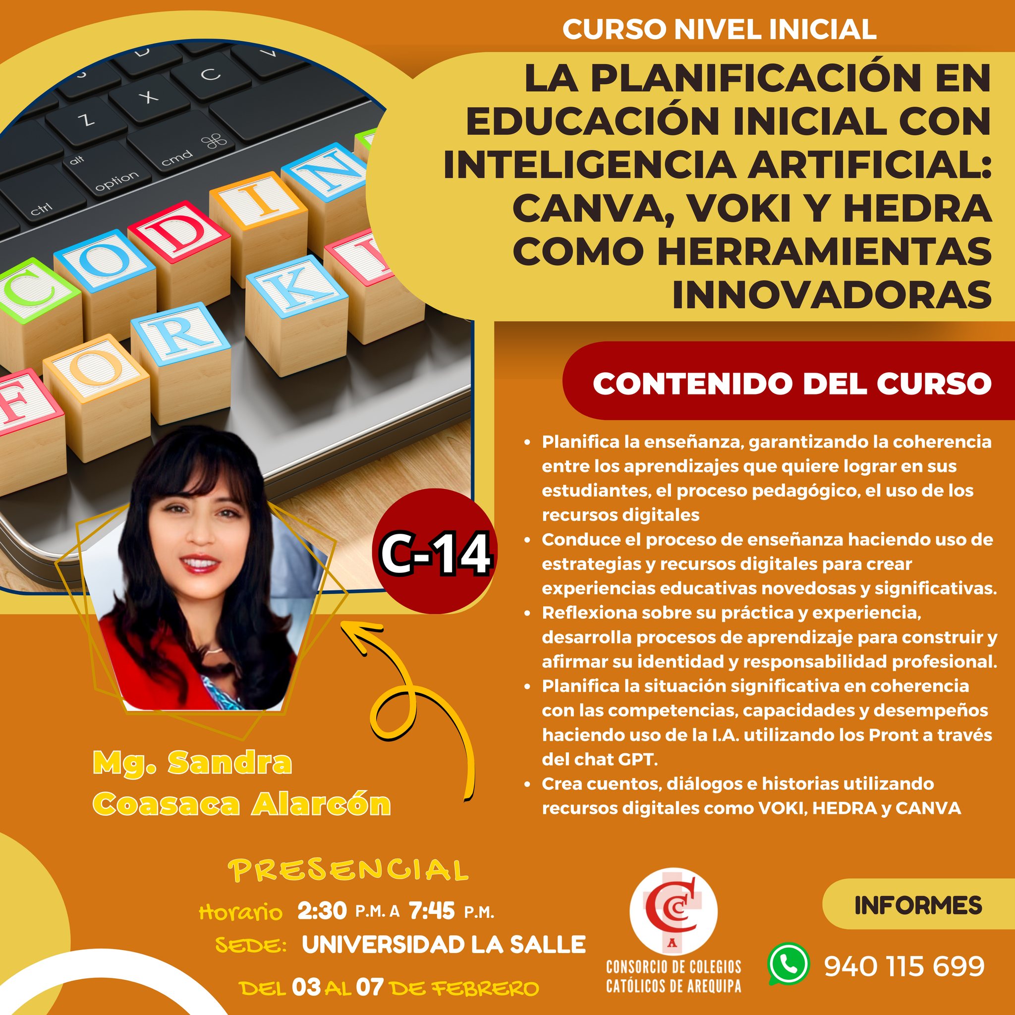 C-14: LA PLANIFICACIÓN EN EDUCACIÓN INICIAL CON INTELIGENCIA ARTIFICIAL: CANVA, VOKI Y HEDRA COMO HERRAMIENTAS INNOVADORAS