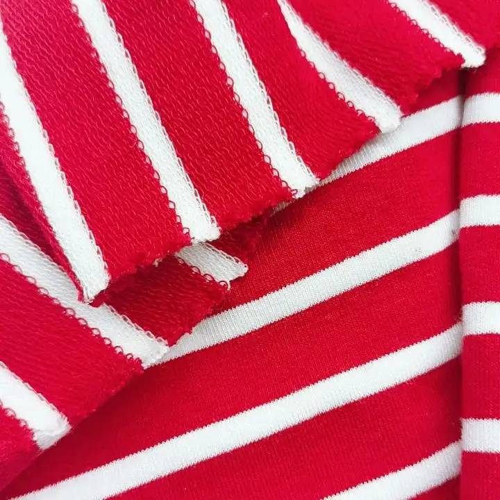Striped Red and White Fabric