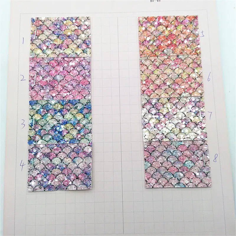 Colorful Mermaid Scale Fabric Sheets