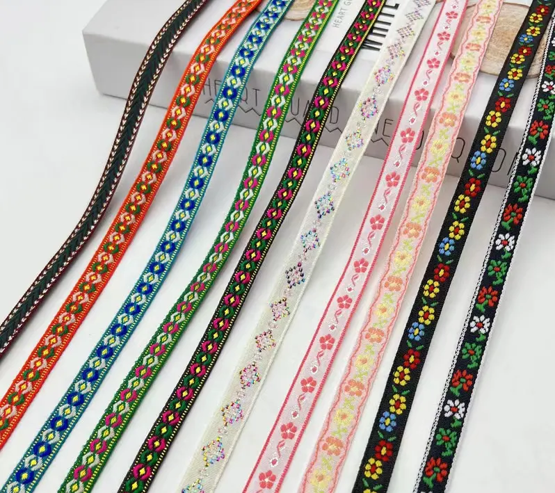 Colorful Embroidered Ribbon Set