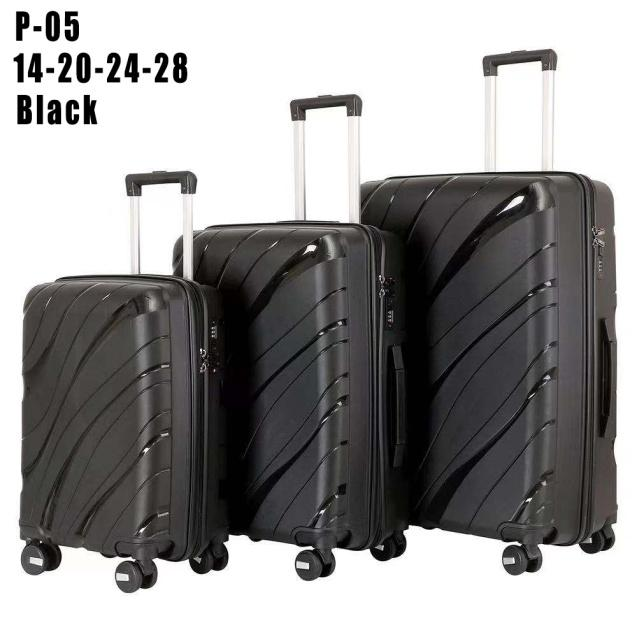 Set of Black Suitcases