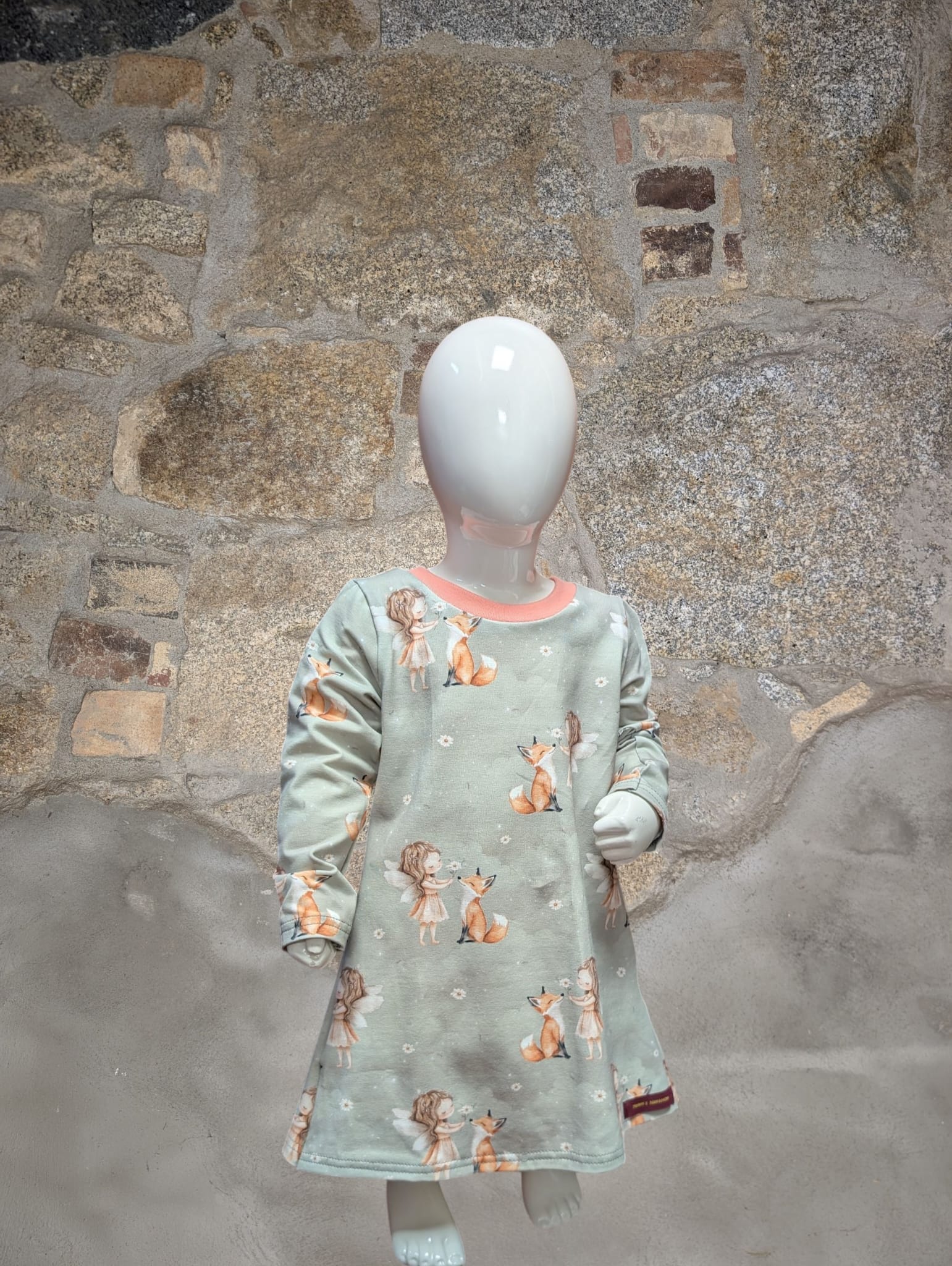 Langarm Kleid Fuchs/Mädchen