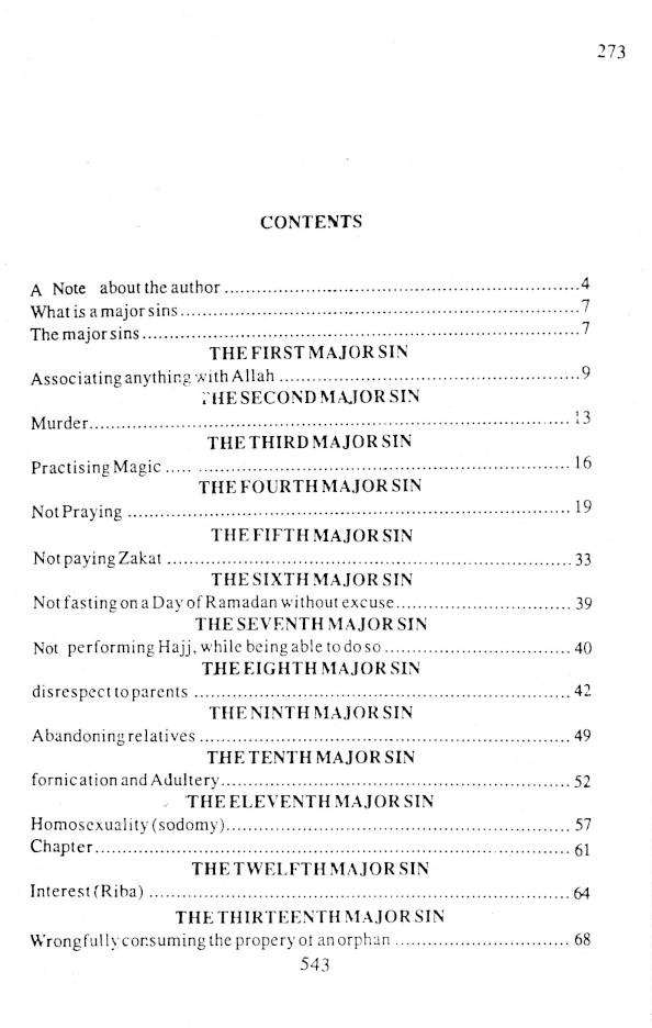 Al Kabair – The Major Sins