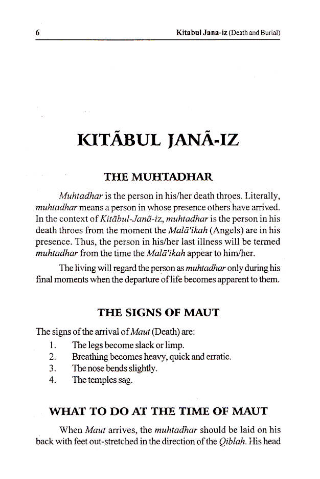 Kitabul Janaiz – Book of Death and Burial | English