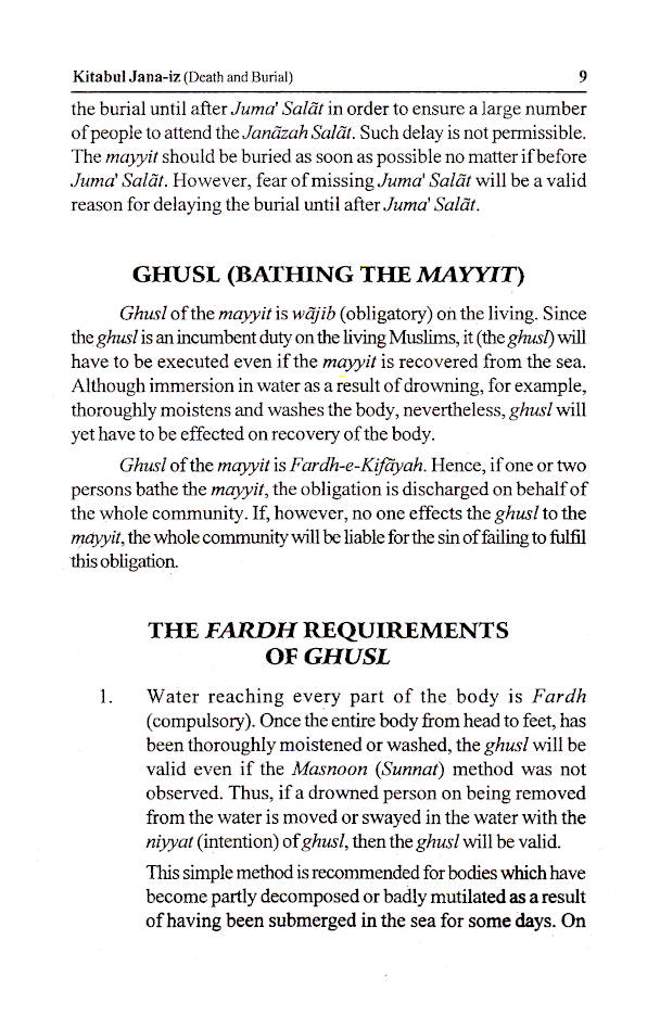 Kitabul Janaiz – Book of Death and Burial | English