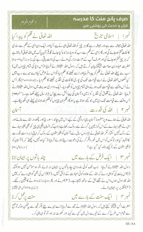 Sirf 5 Minutes ka Madrasa/صرف پانچ منٹ کا مدرسہ 