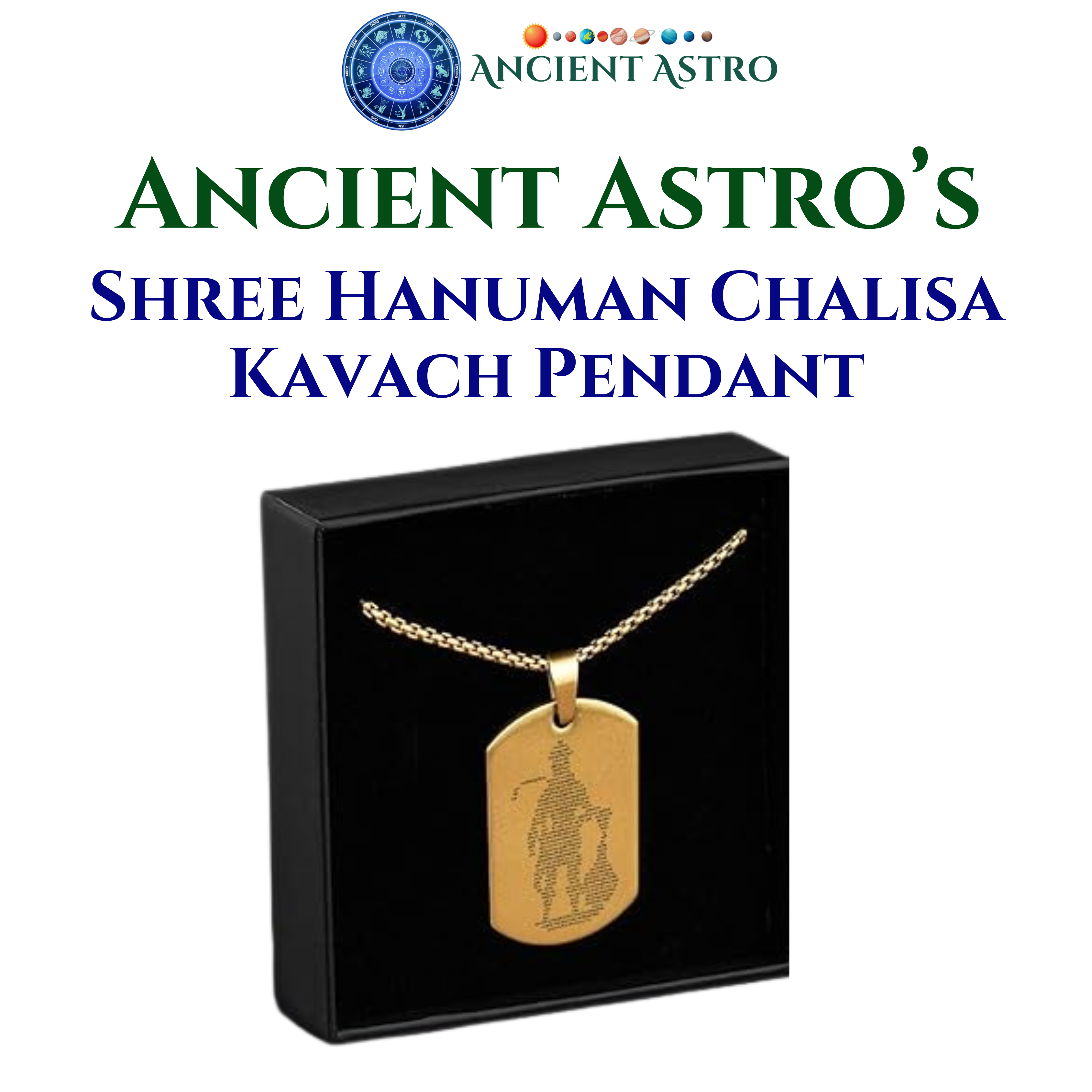 Shree Hanuman Chalisa Gold Plated Pendant