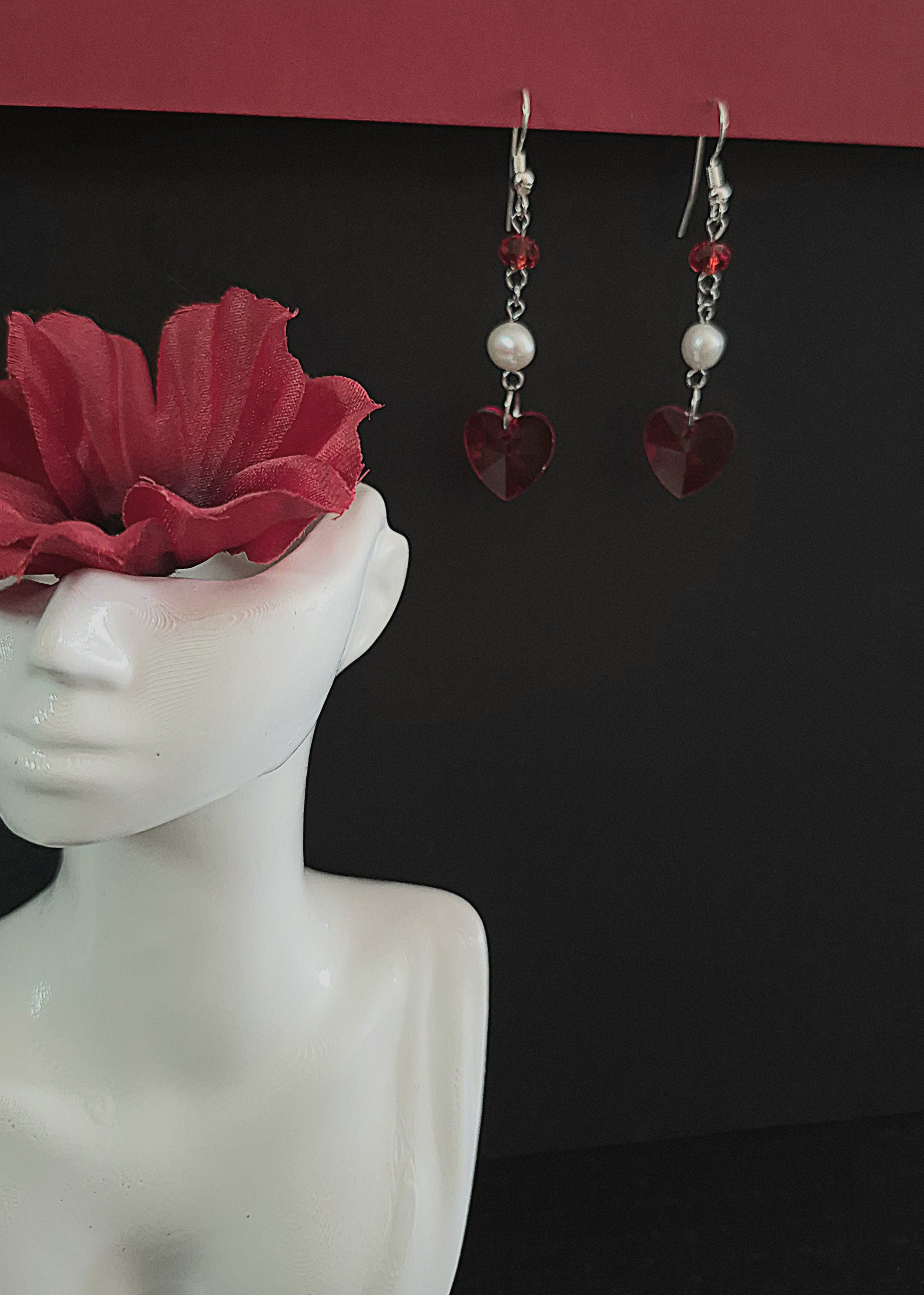 Boucle d’oreilles 'RED HEART'