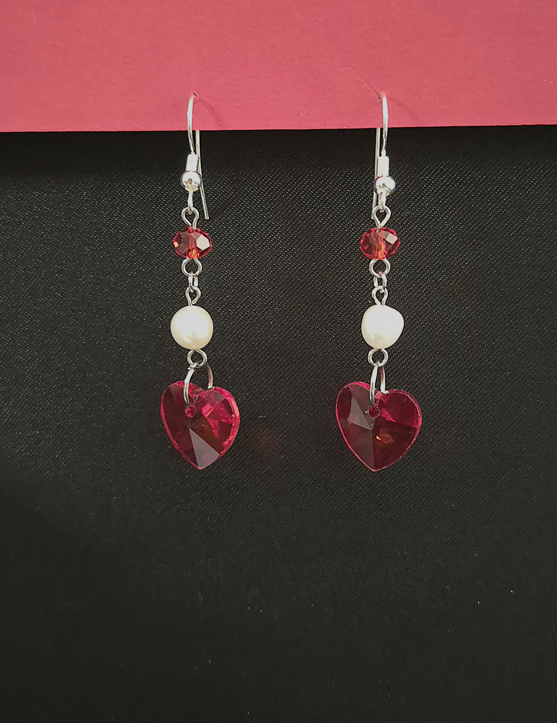 Boucle d’oreilles 'RED HEART'