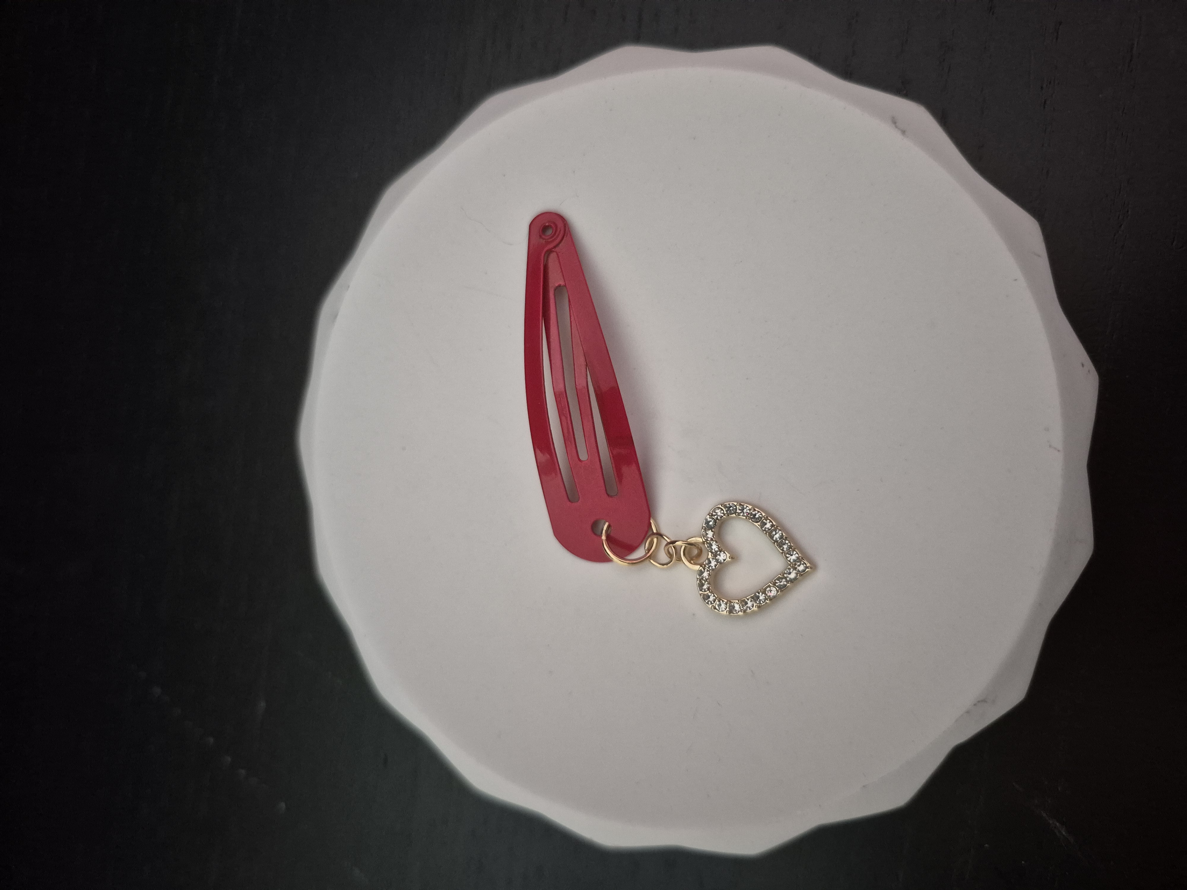 Barrette 'RED HEART'