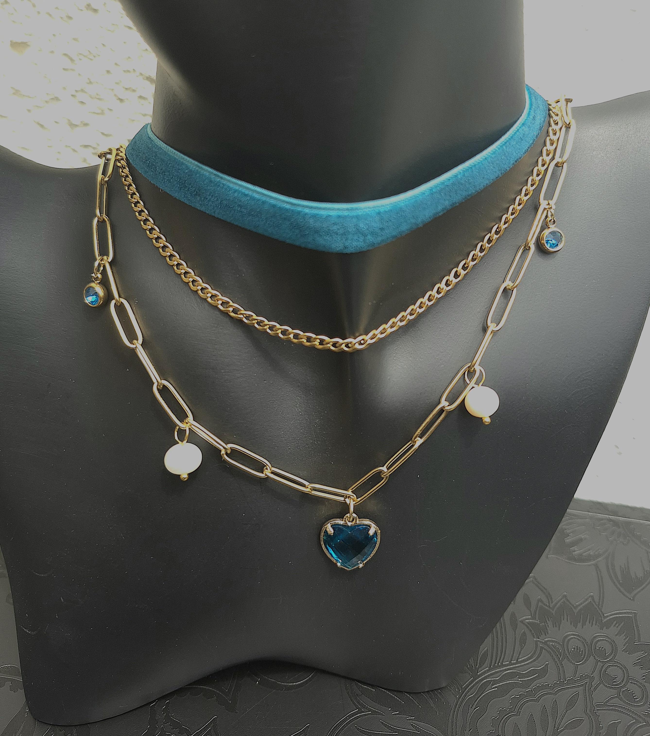 Collier 'TRIO BLEU'