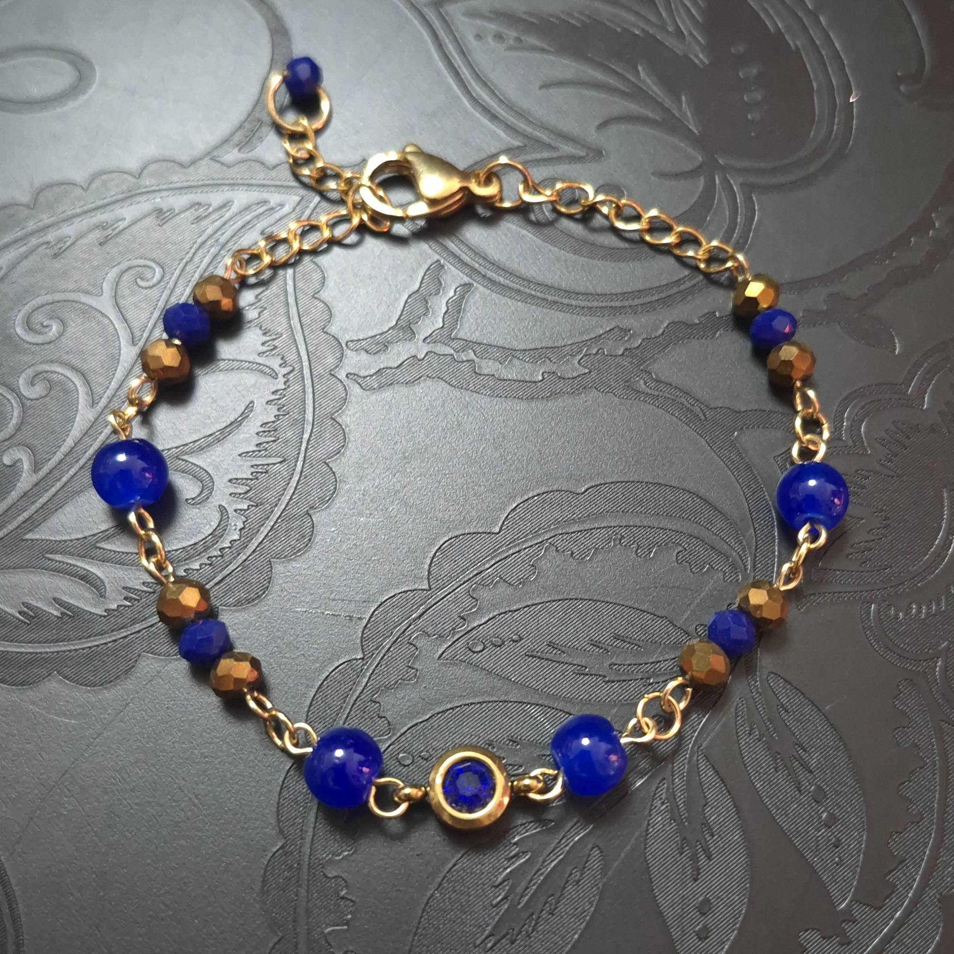 Bracelet 'GOLD BLUE'