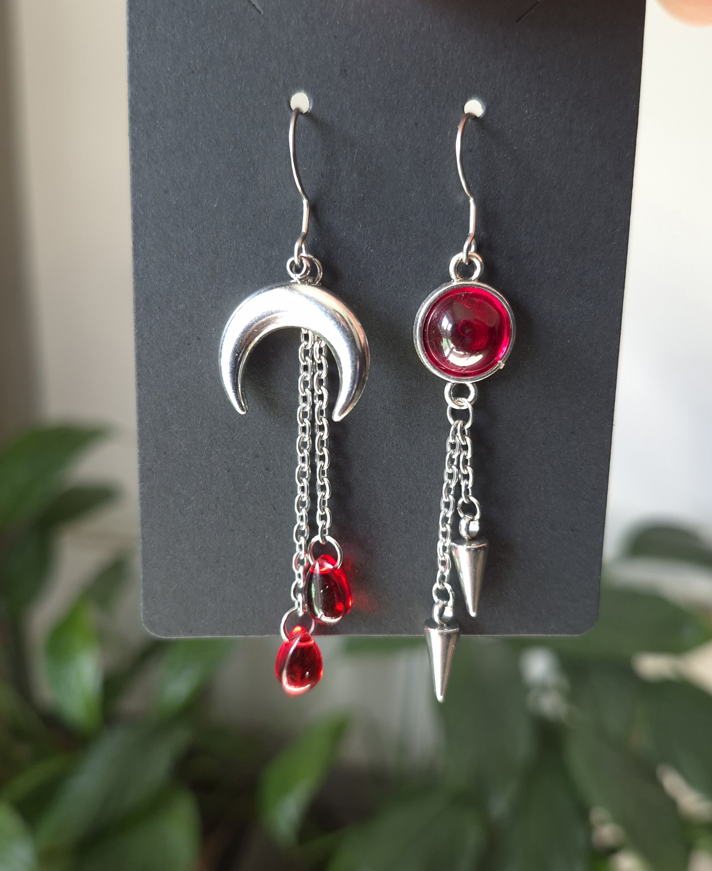 Boucles d’oreilles 'RED LUNA'