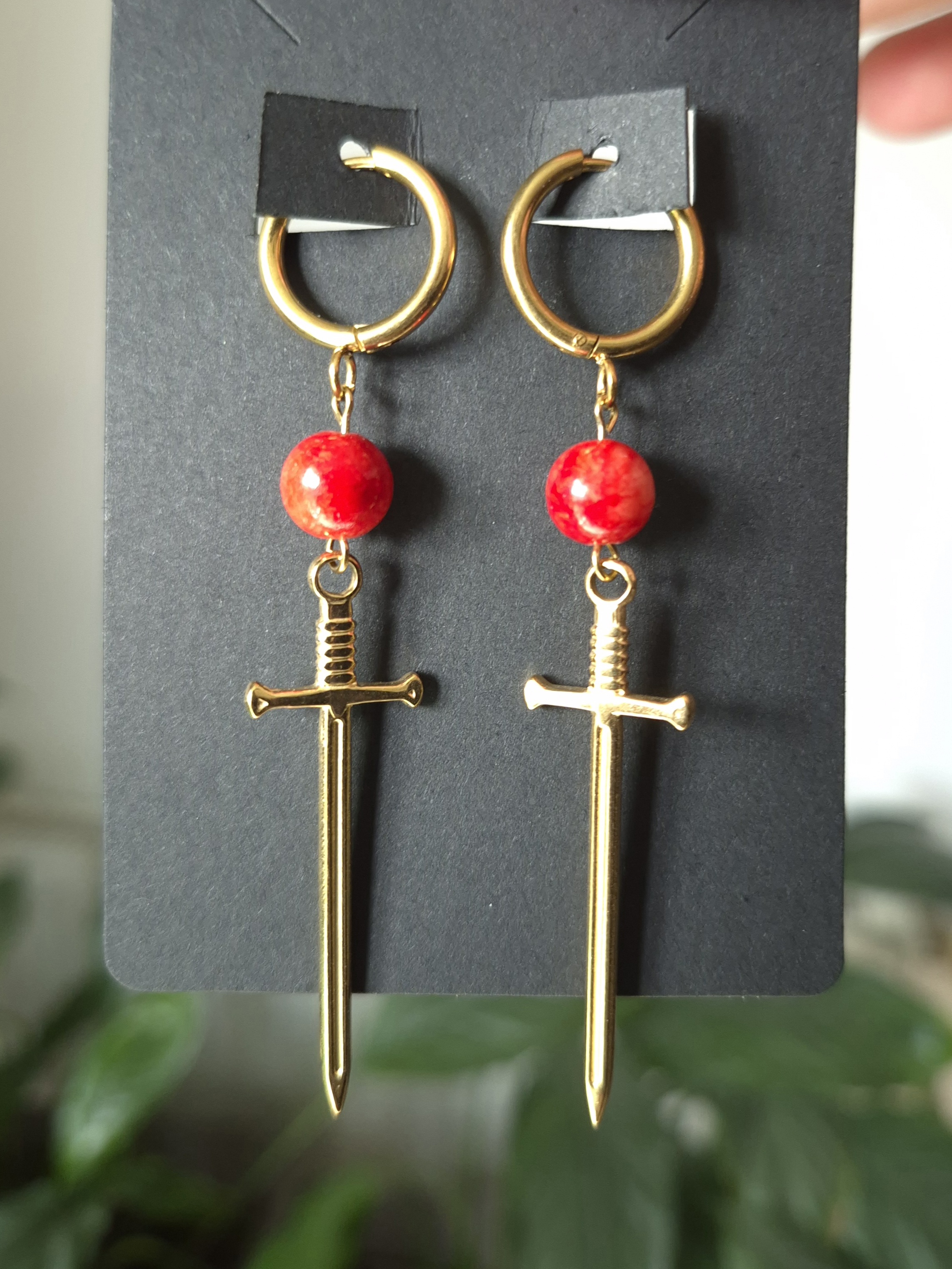 Boucles d’oreilles 'ÉPÉE DORÉE'