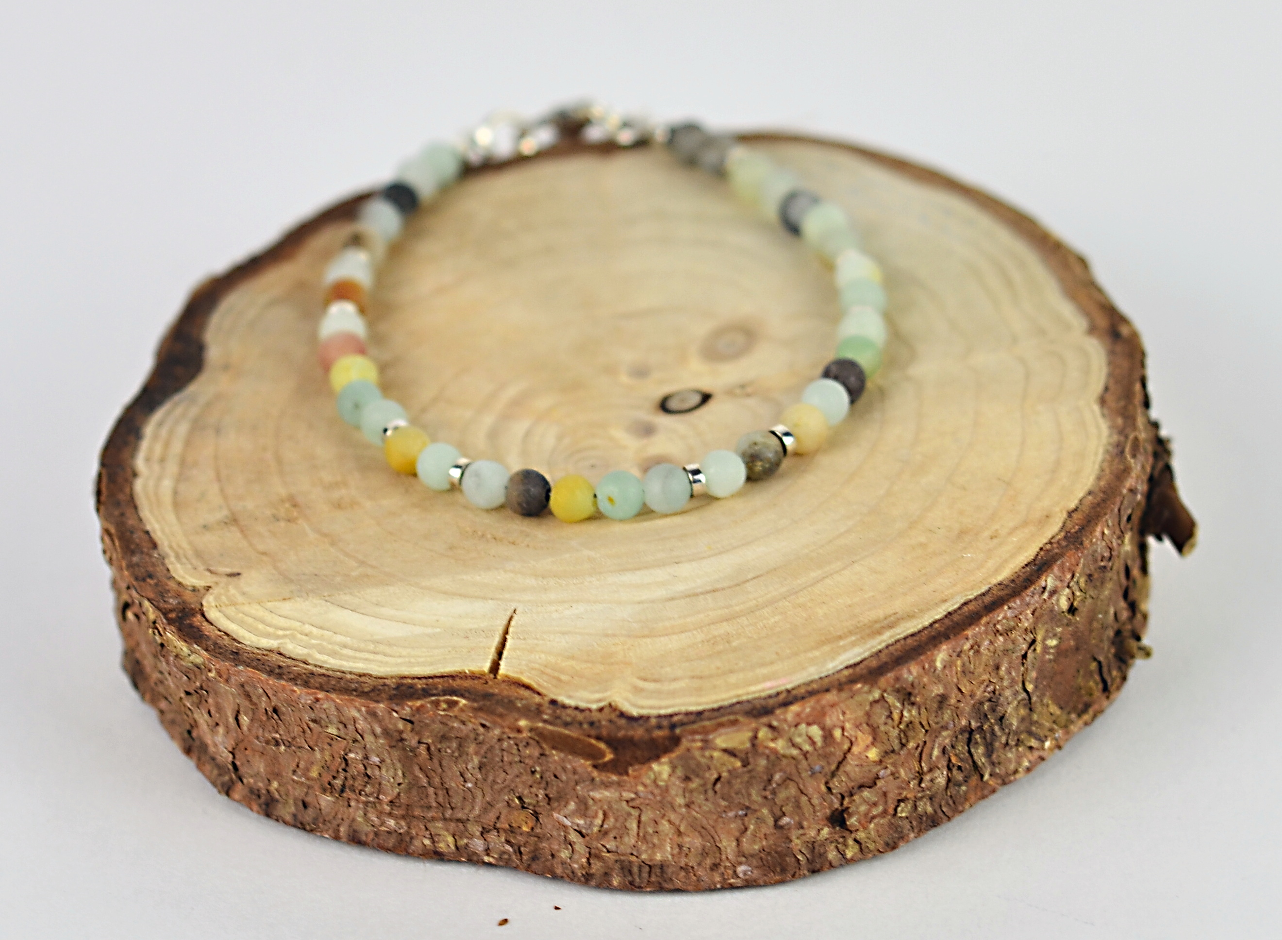 Biżuteria z kamieni naturalnych - bransoletka z amazonitem - nr kat. 345a